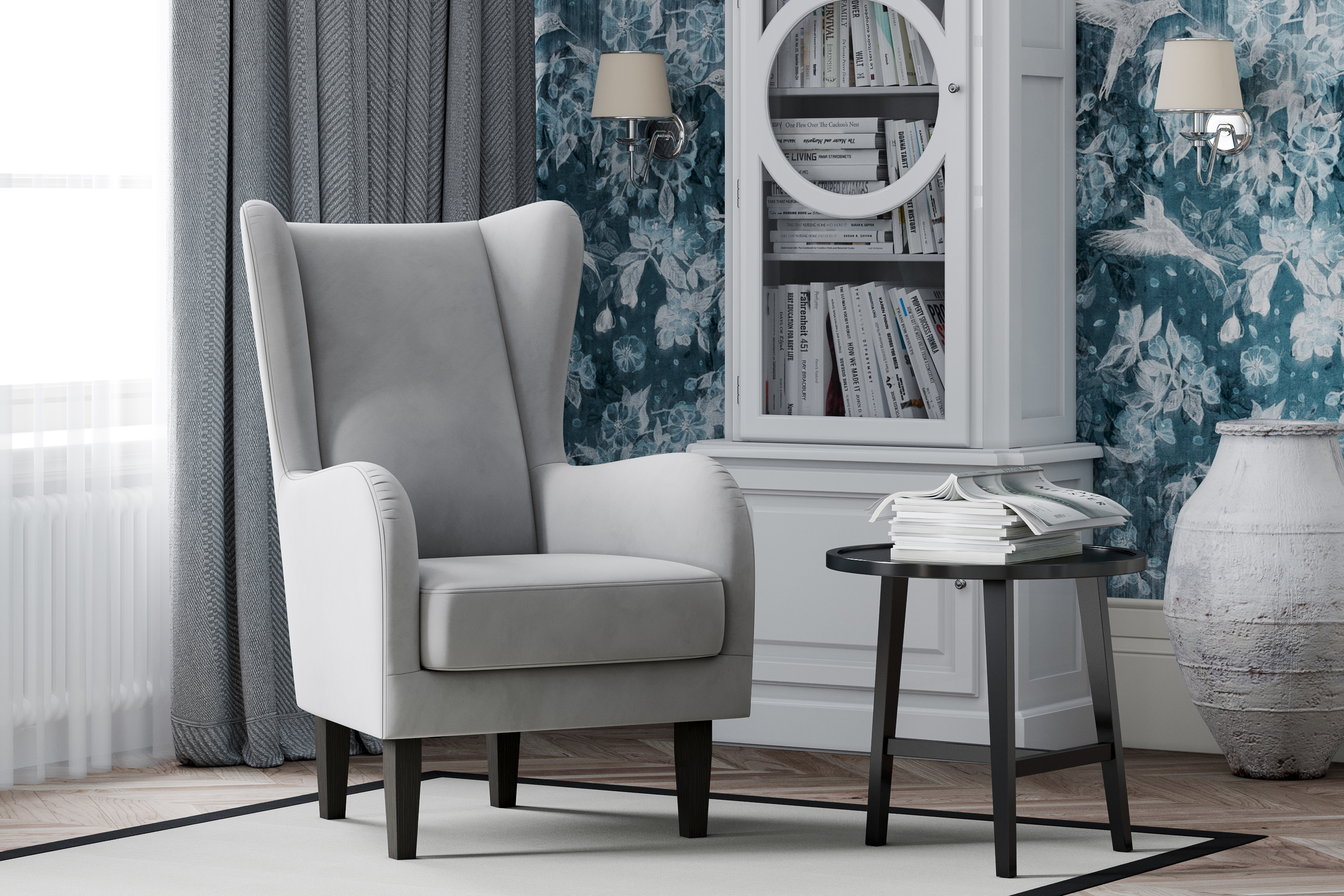 Изображение товара Кресло Silva Шеффилд 72x112x95 см велюр цвет серый