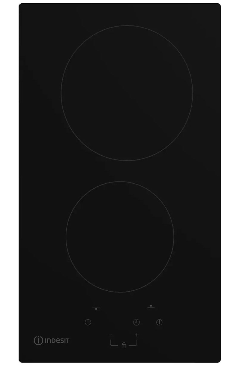 Изображение товара Электрическая варочная панель Indesit IRT 130 30 см 2 конфорки цвет черный