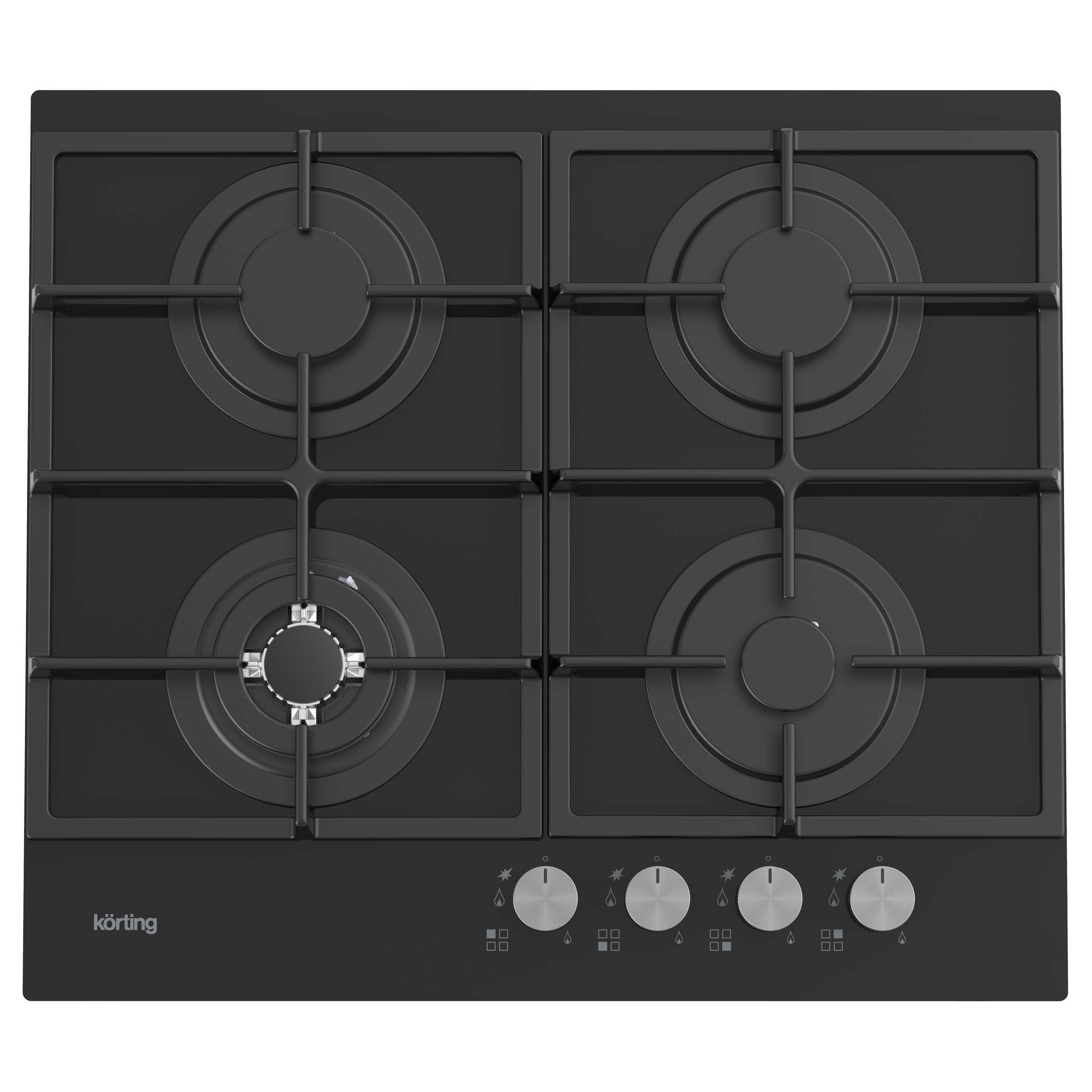 Изображение товара Газовая варочная панель Korting HGG 6722 CTN 4 конфорки черный