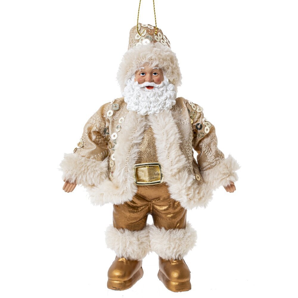Изображение товара Ёлочная игрушка Дед Мороз 18 см золотая праздничная украшение для елки