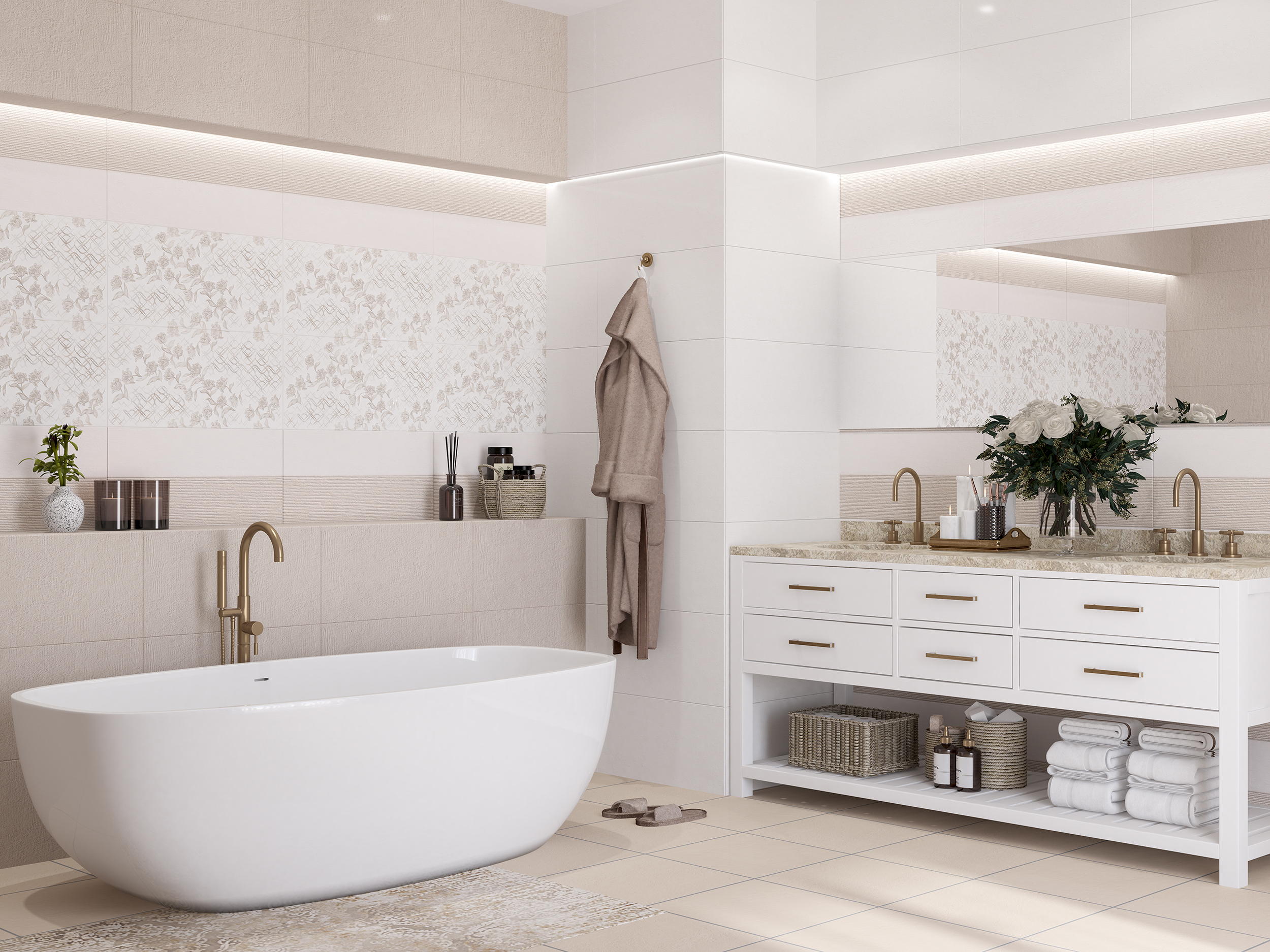 Изображение товара Плитка напольная Azori Mallorca Beige 42x42 см, 1.23 м²