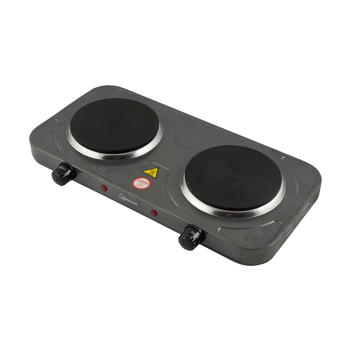 Изображение товара Электрическая настольная плита HOMESTAR 003583 2 конфорки 1000 Вт чугун