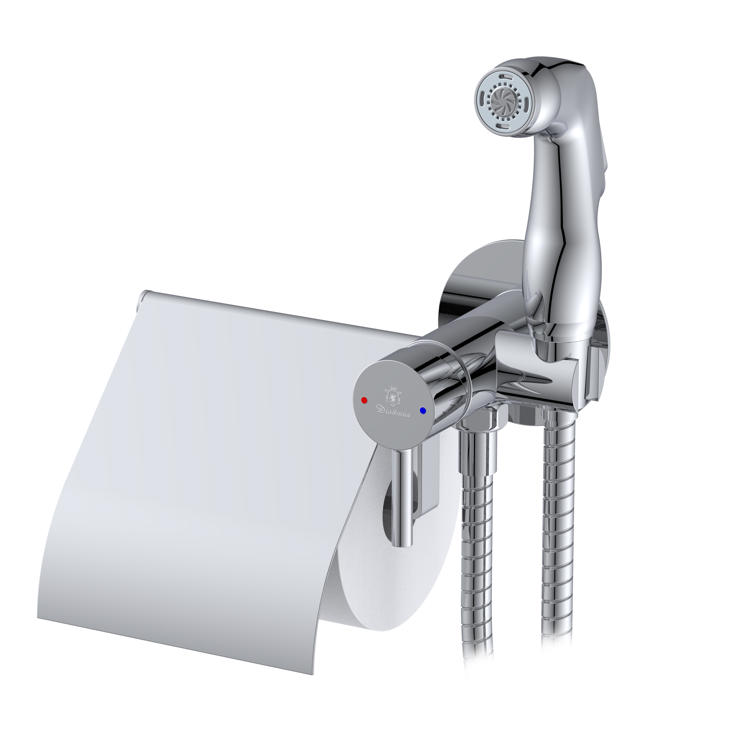 Изображение товара Набор для подключения гигиенического душа DIADONNA D47-19018 цвет хром