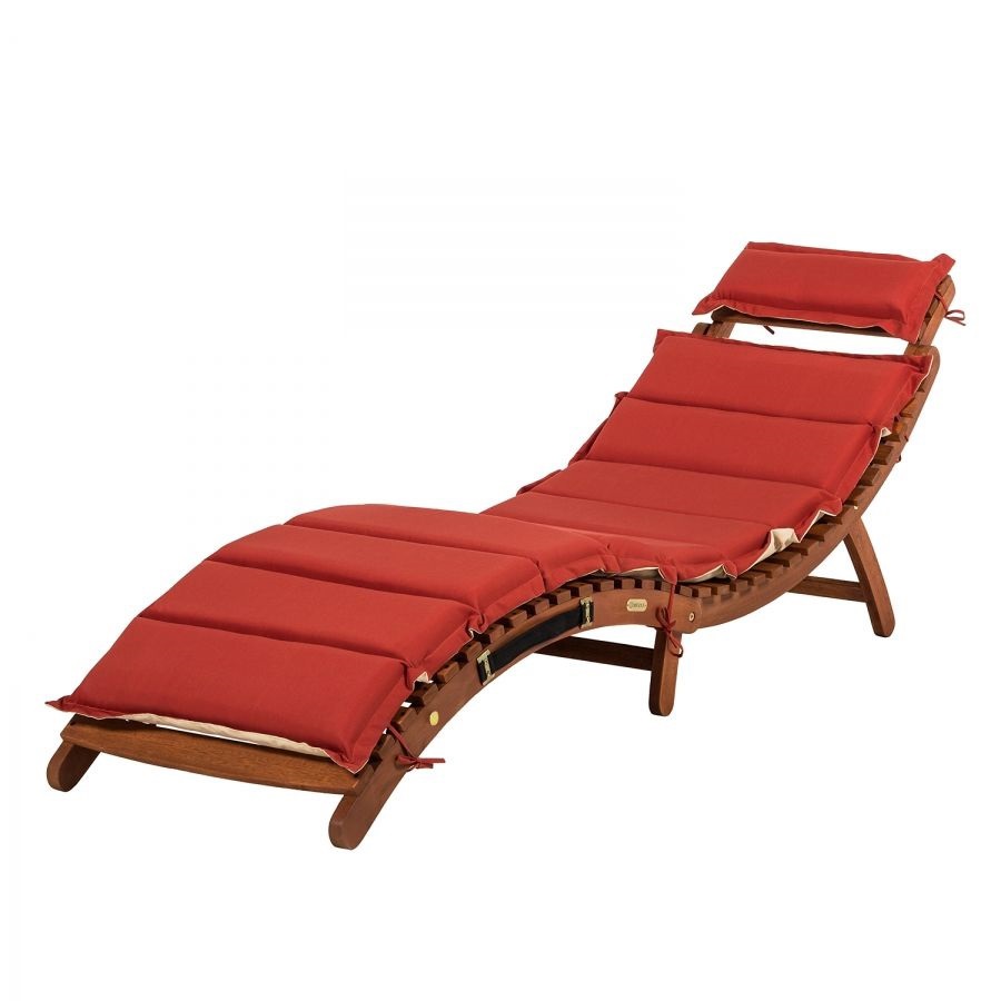 Изображение товара Шезлонг с подушкой складной AFM-803A Beige-Terracotta 180x54x68 см