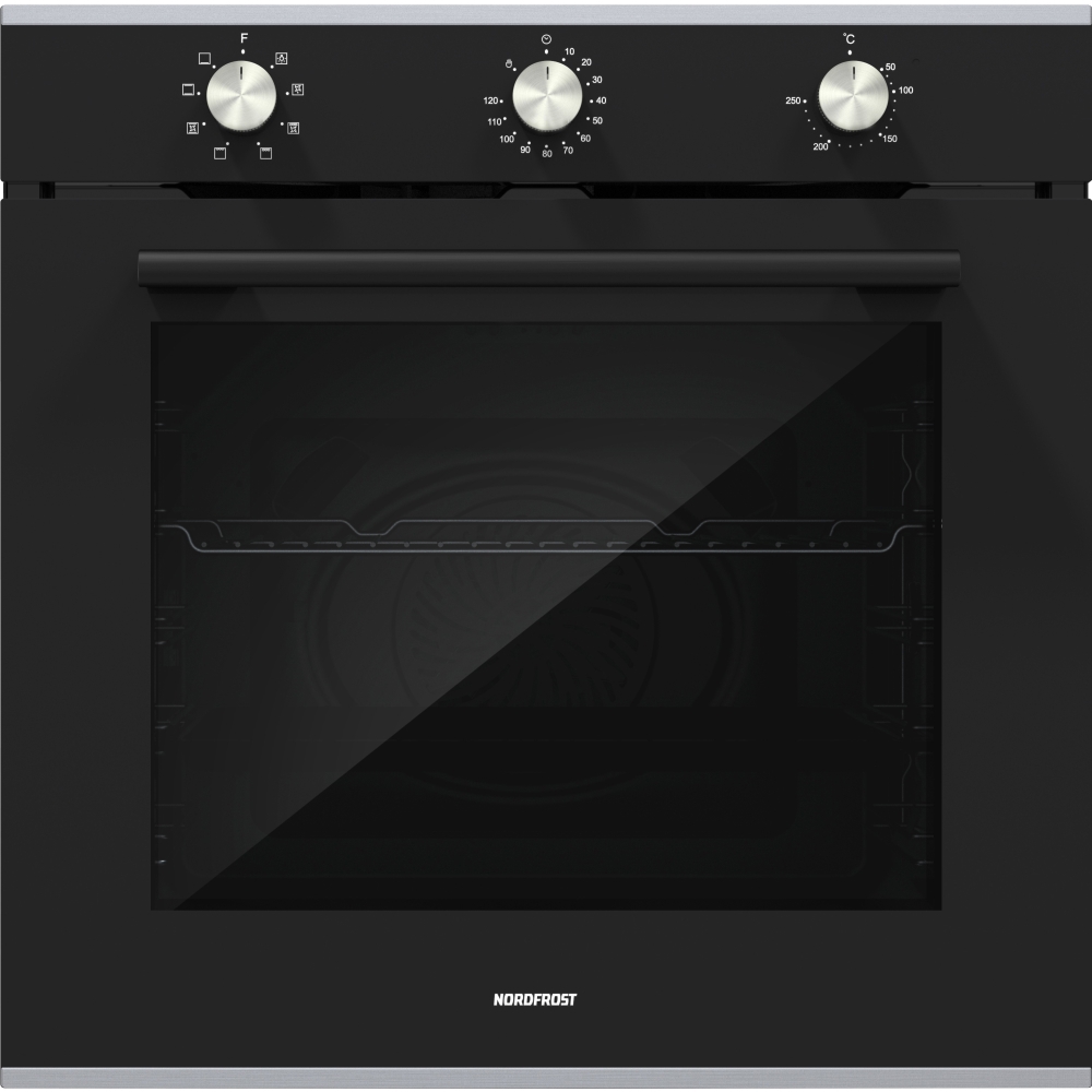 Изображение товара Электрический встраиваемый духовой шкаф NORDFROST HM 6080 B 74 л черное стекло
