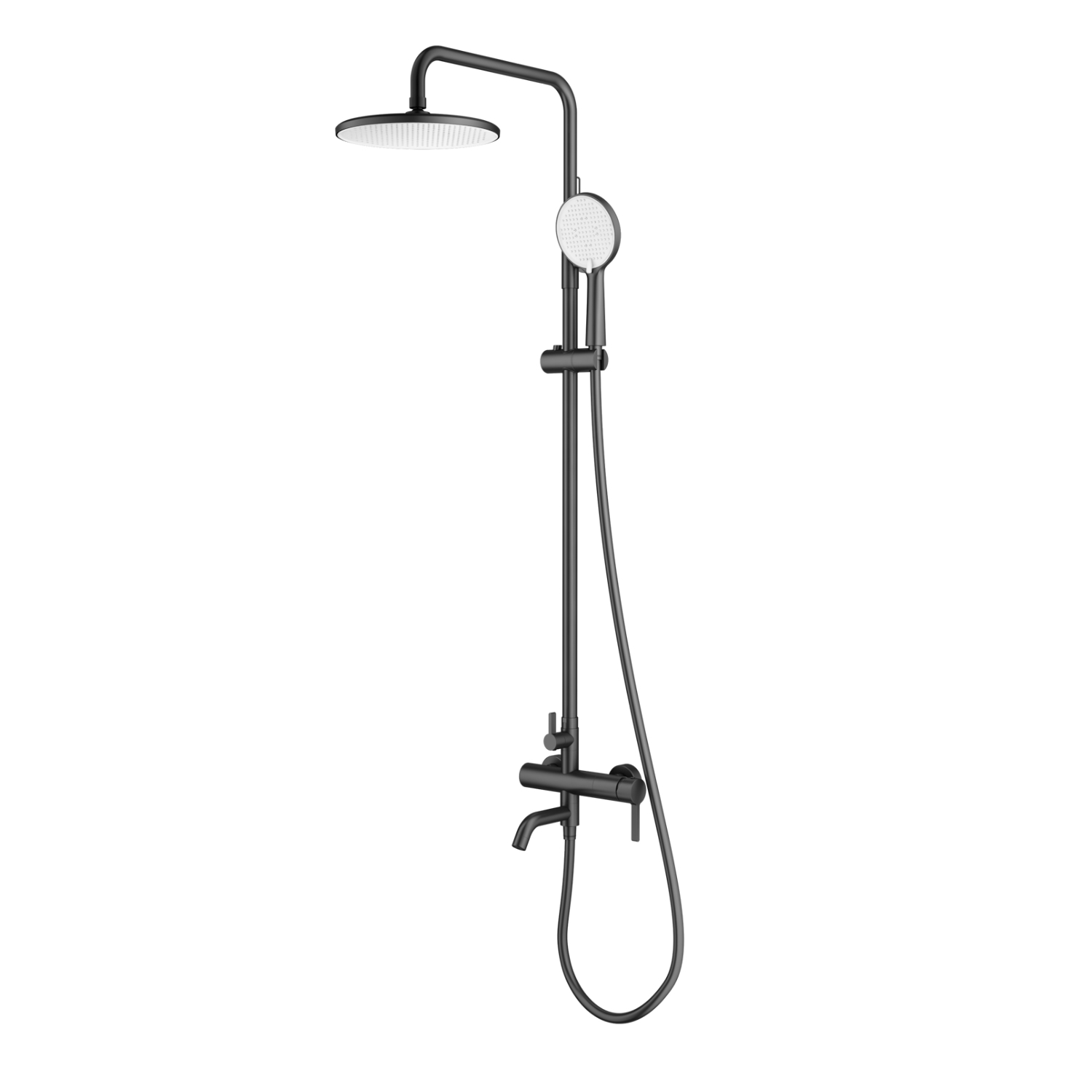 Изображение товара Душевая система SPLENKA S221.24.06 однорычажный смеситель черный матовый