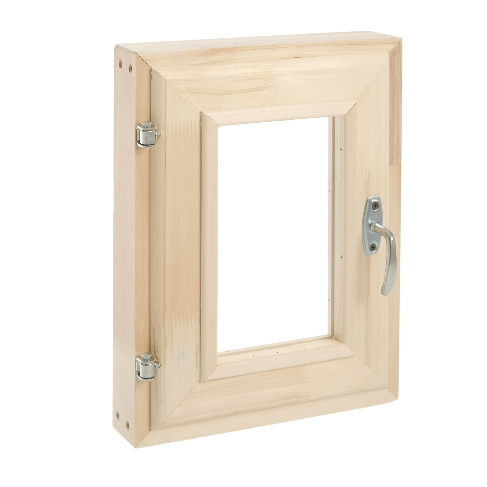 Изображение товара Окно Добропаровъ деревянное липа одностворчатое 30x40см боковое двойное остекление бежевое