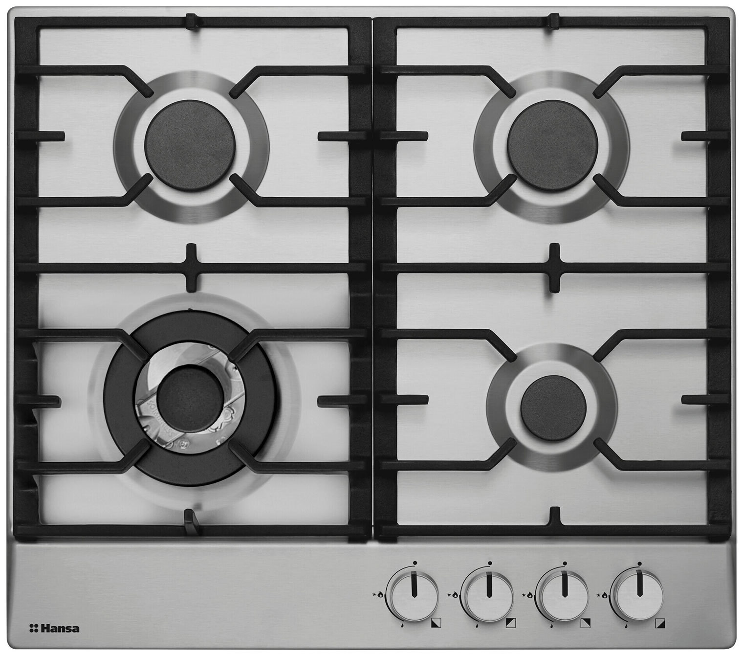 Изображение товара Газовая варочная панель HANSA BHGI611839 с 4 конфорками и автоматическим электроподжигом