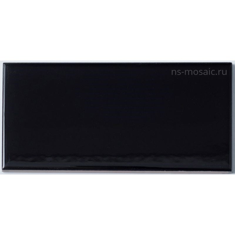 Изображение товара Настенная керамическая плитка NSMOSAIC CERAMIC 15x7.5 см черный глянец глянцевая