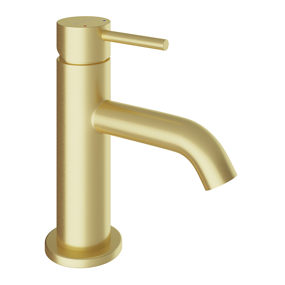 Изображение товара Смеситель для раковины Aqueduto S Cano CAN0150 шлифованное золото