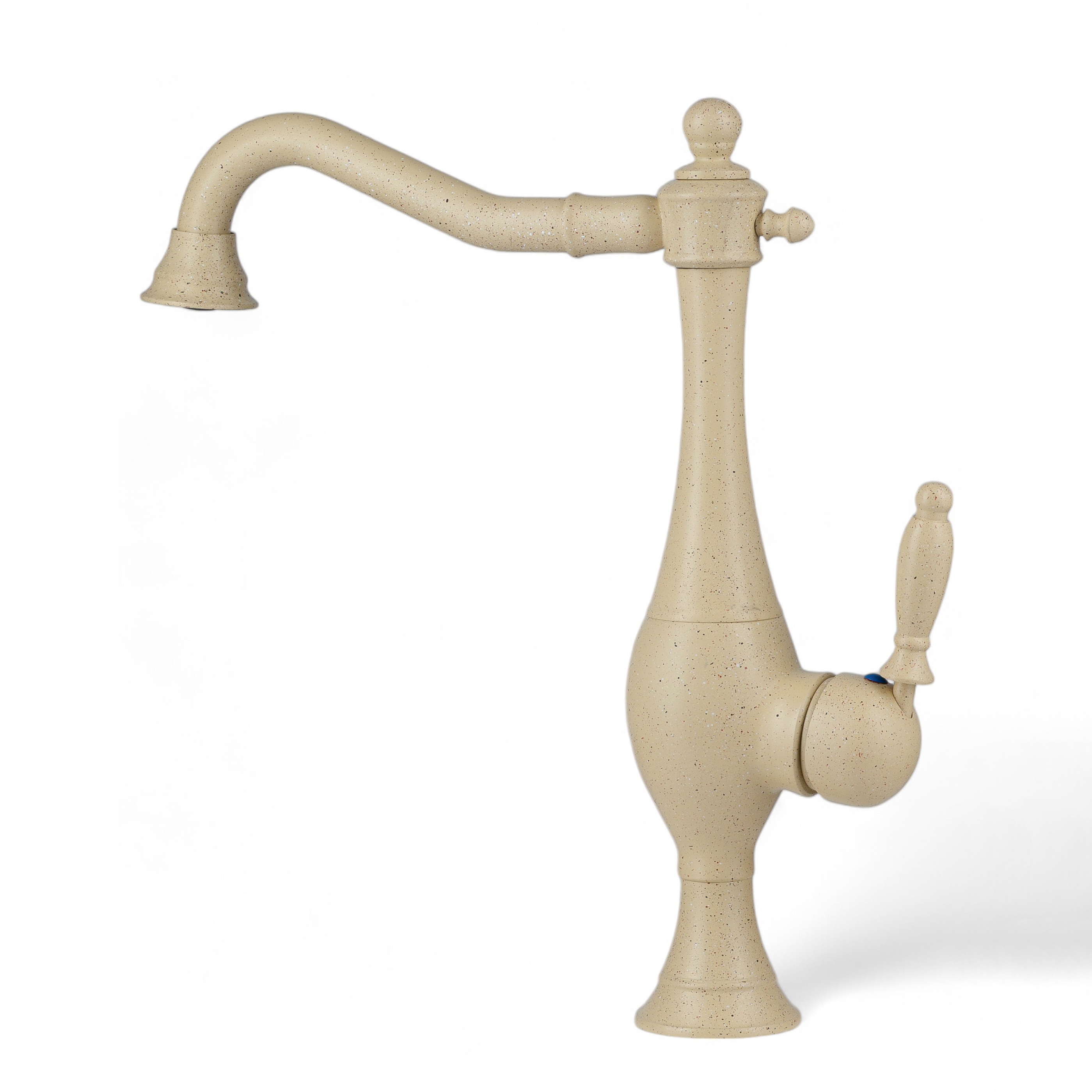 Изображение товара Смеситель для кухни Potato P909-9 из латуни с поворотным изливом и бежевым покрытием