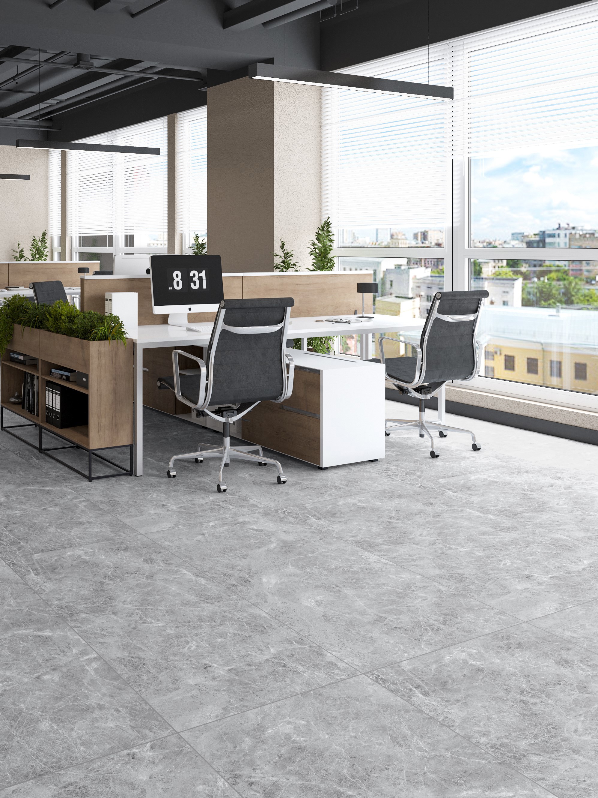 Изображение товара Керамогранит Eternal ETSTN1225GL60120 60x120см Madona Grey для внутренней и наружной отделки