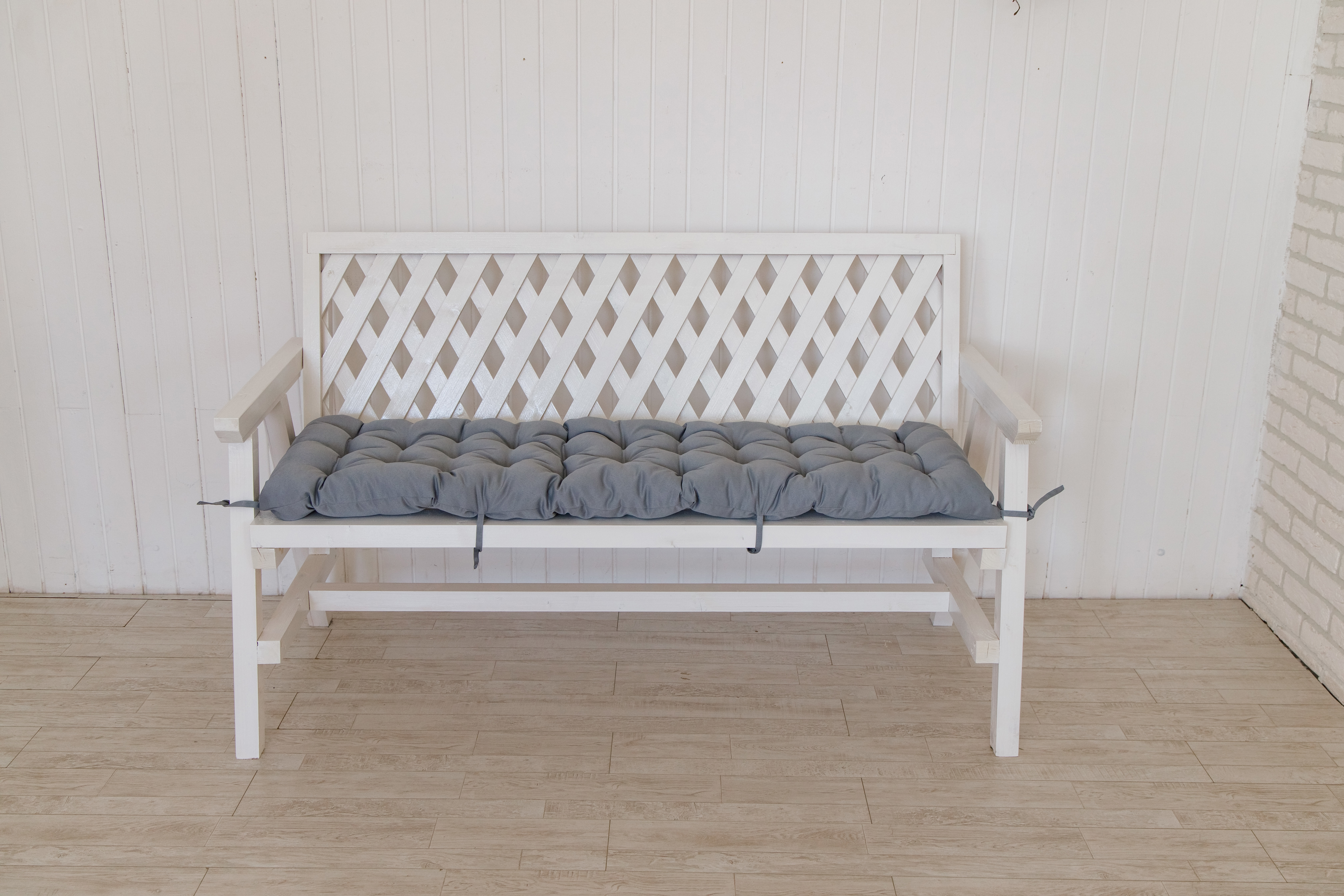 Изображение товара Матрас для садовых качелей Alberica 150x45 см серого цвета мягкий и удобный