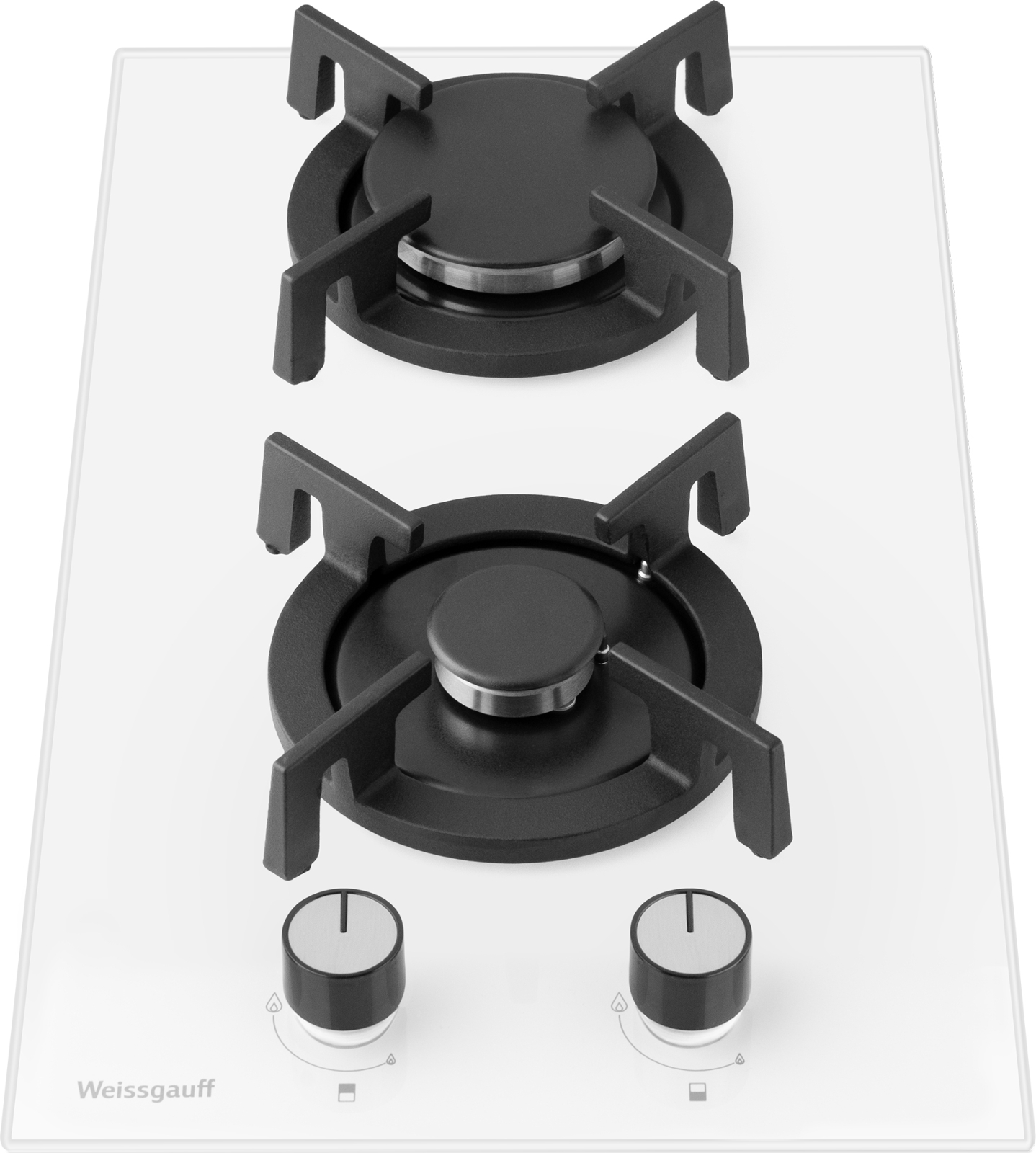 Изображение товара Газовая варочная панель Weissgauff Hgg 320 Wgrv 32 см 2 конфорки цвет белый