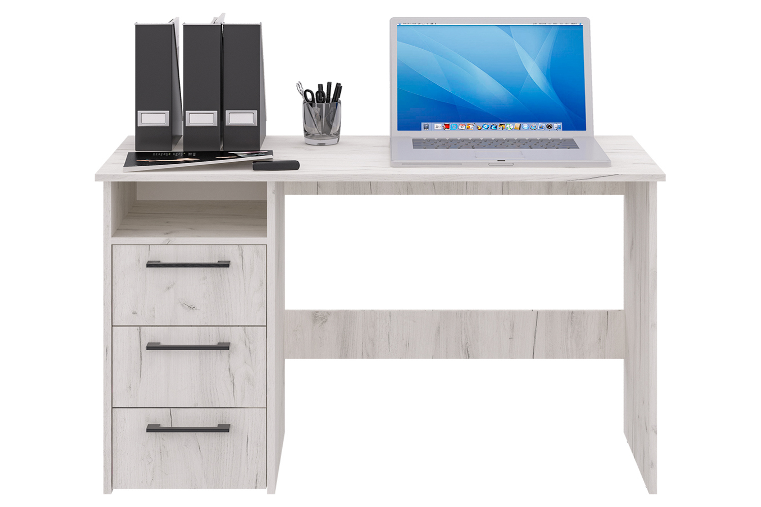 Изображение товара Письменный стол Пирамида Фронда-8 115x75x50 см из ЛДСП светлый дуб