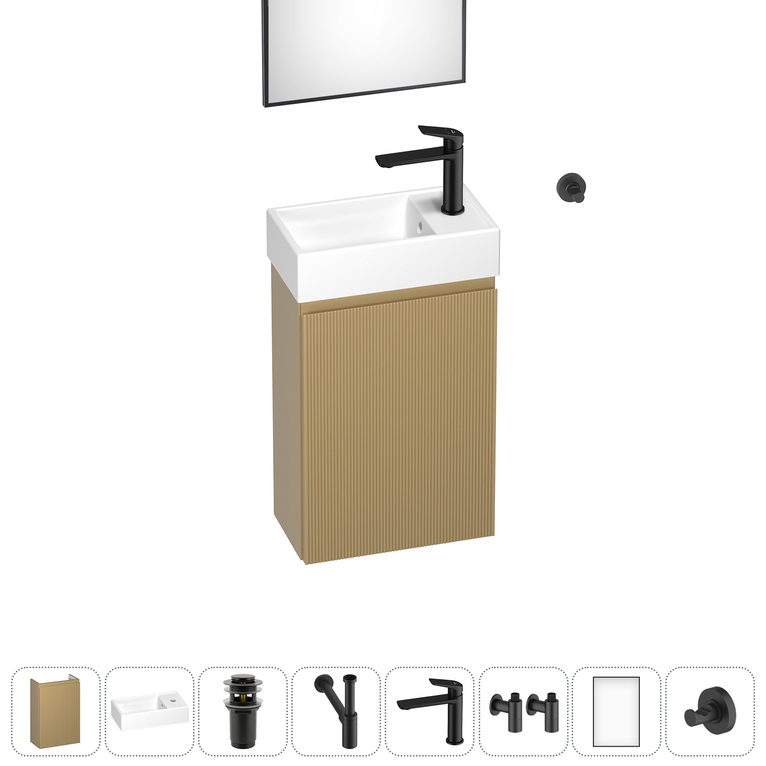 Изображение товара Тумба с раковиной подвесная Wellsee WC Area 20216928R для ванной