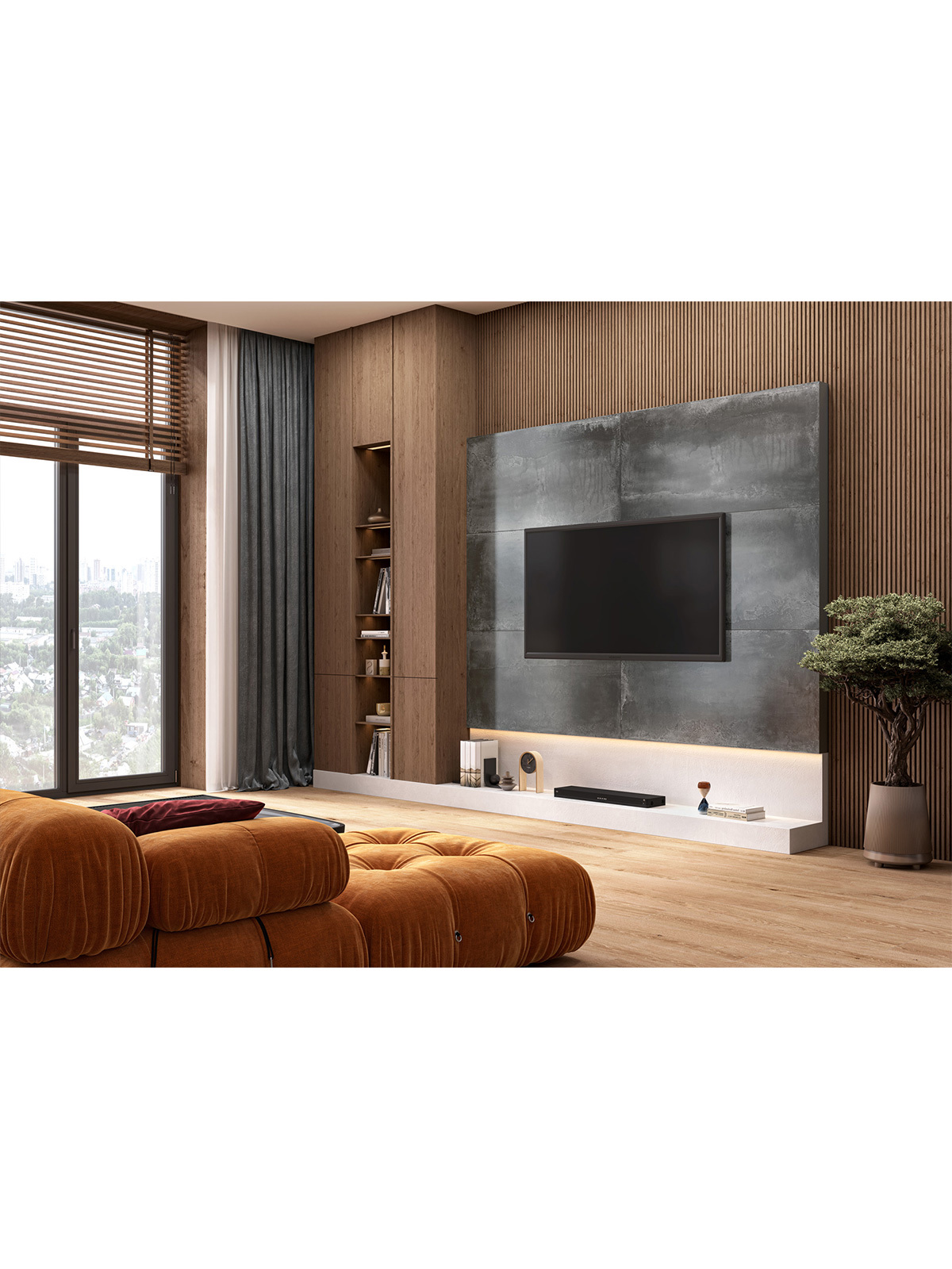 Изображение товара Керамогранит Delacora Misty 60x120 см черный для интерьера и фасада