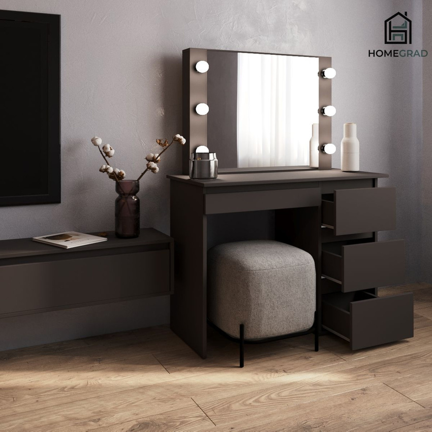 Изображение товара Стол Homegrad 90x135x40 см цвет графит