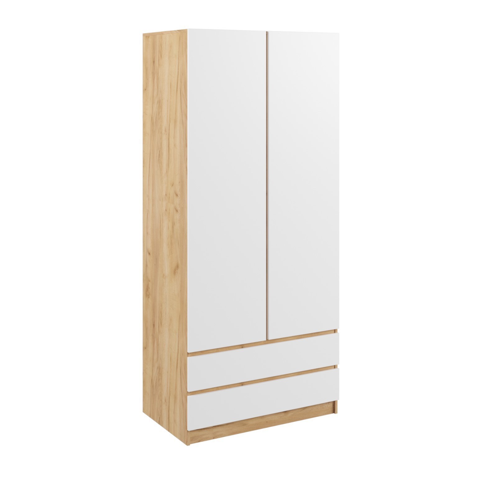 Изображение товара Шкаф распашной Клик мебель серия Бетти 90x210 см белый ЛДСП