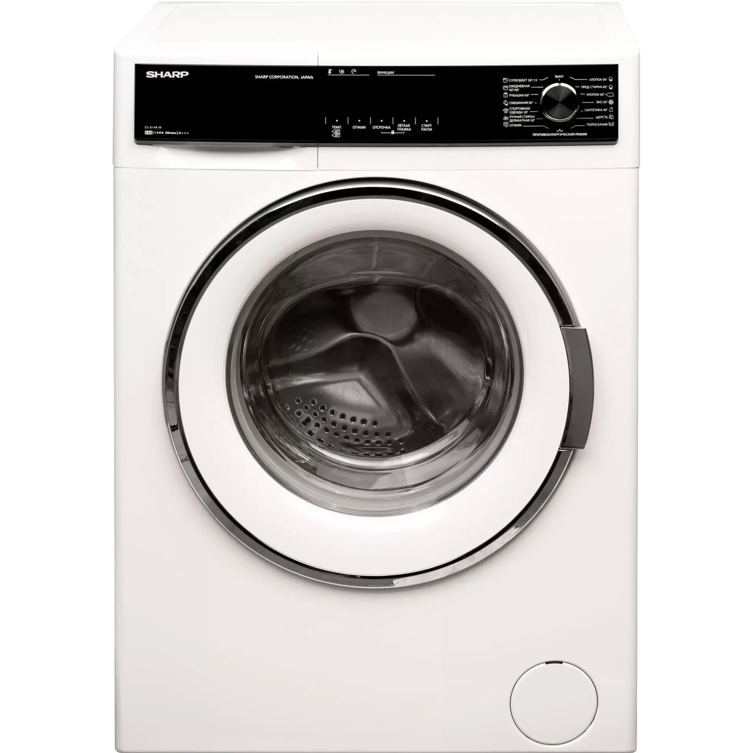 Изображение товара Стиральная машина Sharp ES-814R-W 8 кг белая с защитой от протечек