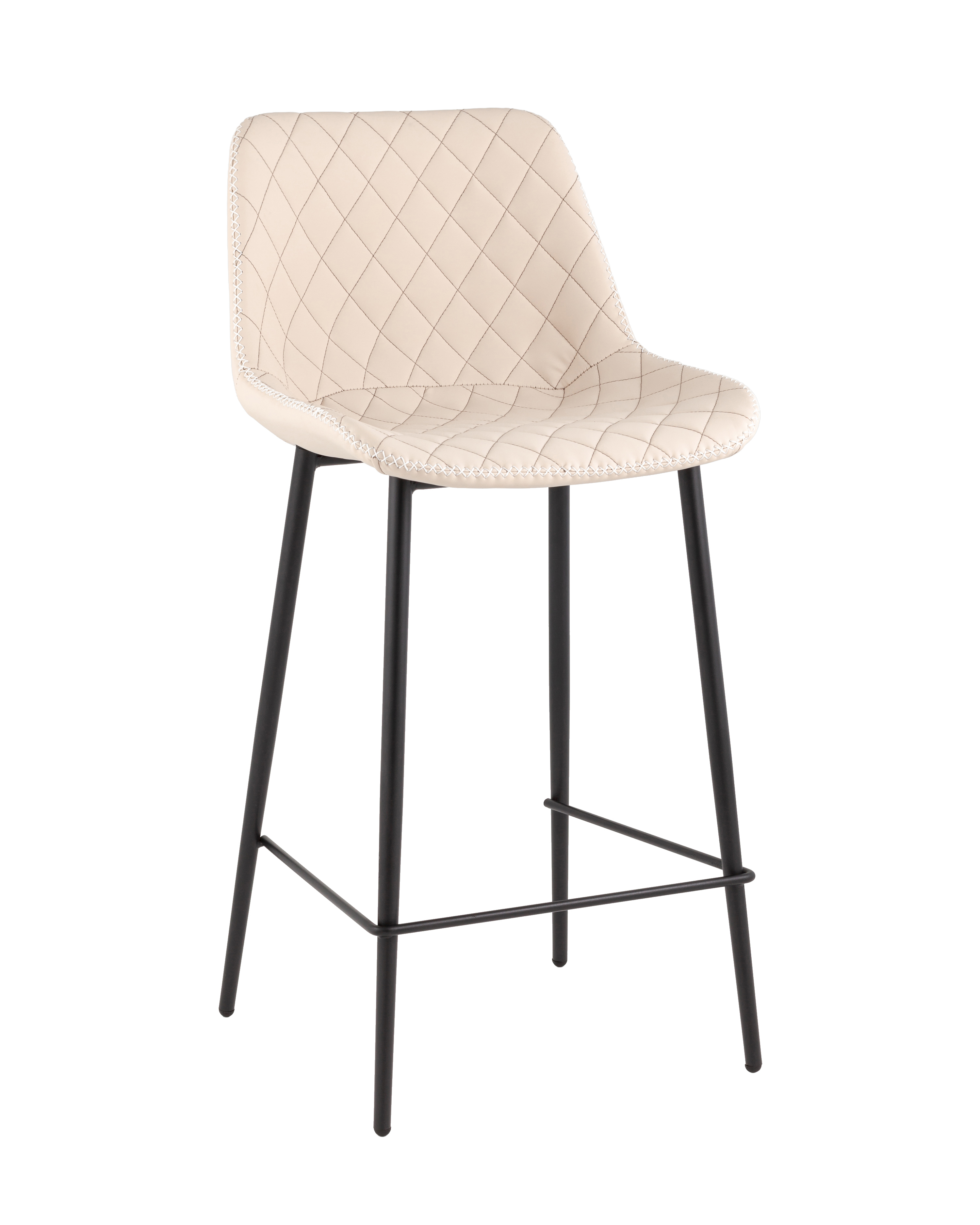 Изображение товара Барный стул Arch экокожа светло-серый, металлический каркас, комфорт