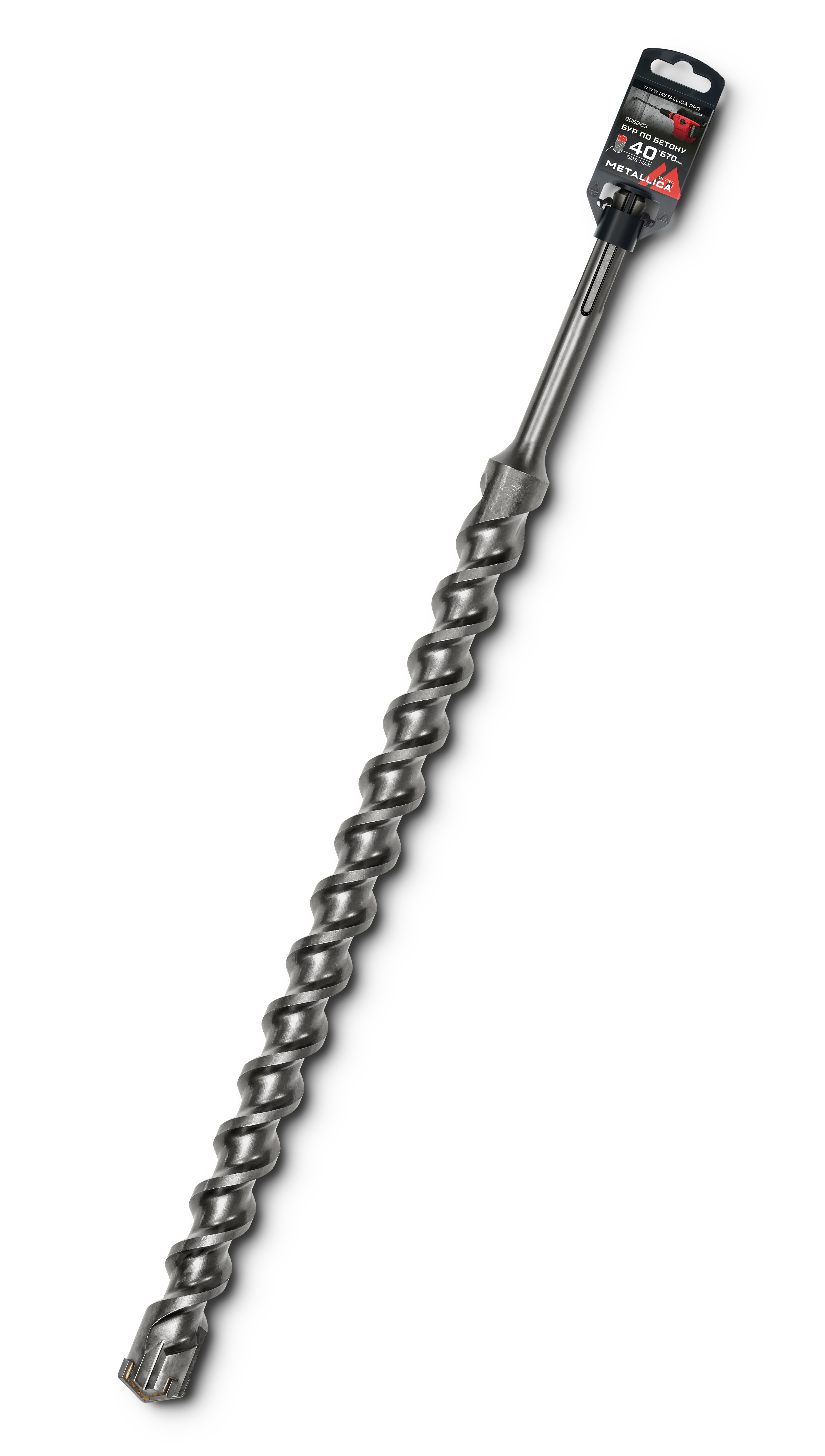 Изображение товара Бур по бетону SDS-max METALLICA Ultra 40x670 мм для ударного сверления