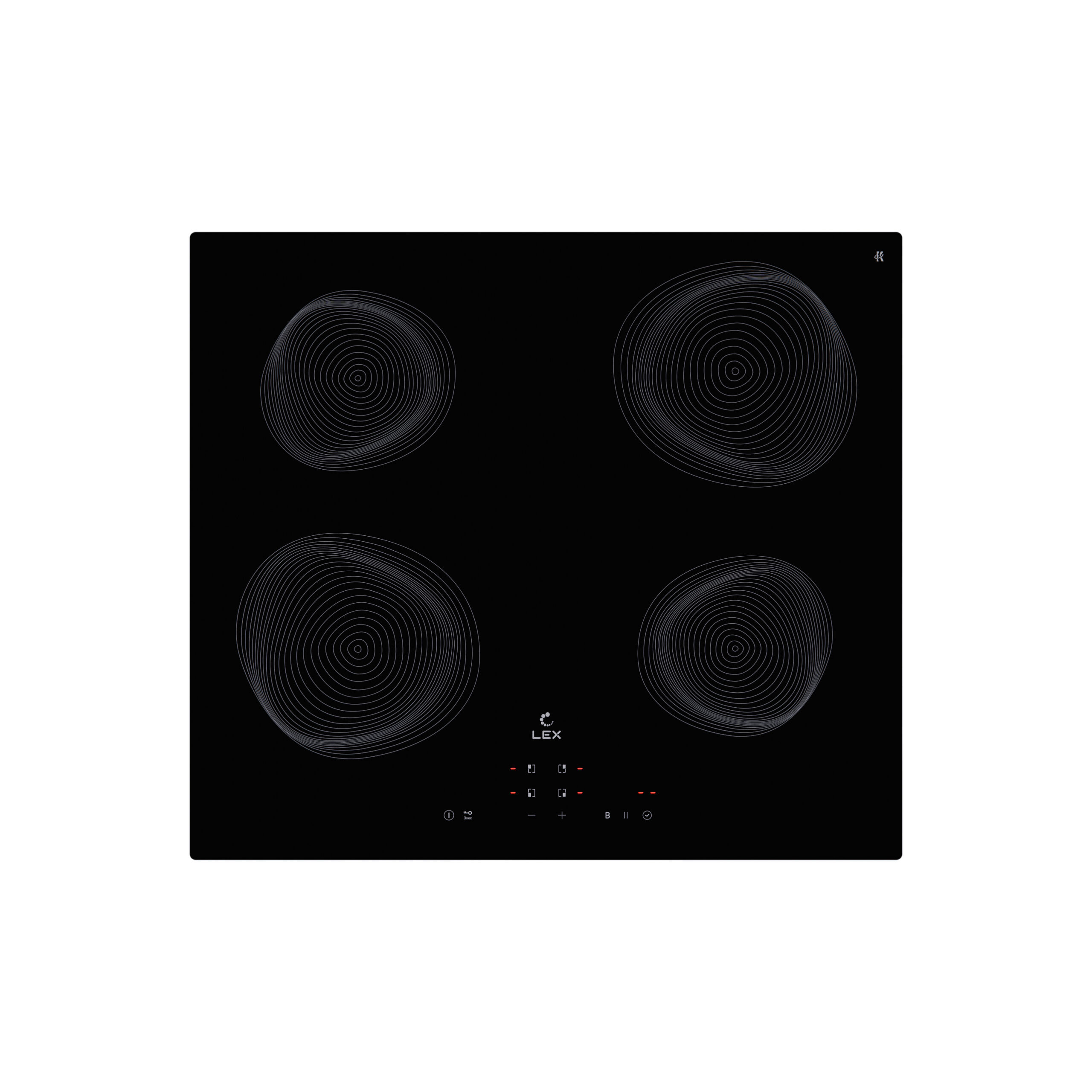 Изображение товара Индукционная варочная панель Lex EVI 640 R2 BL 685512 59 см 4 конфорки цвет черный