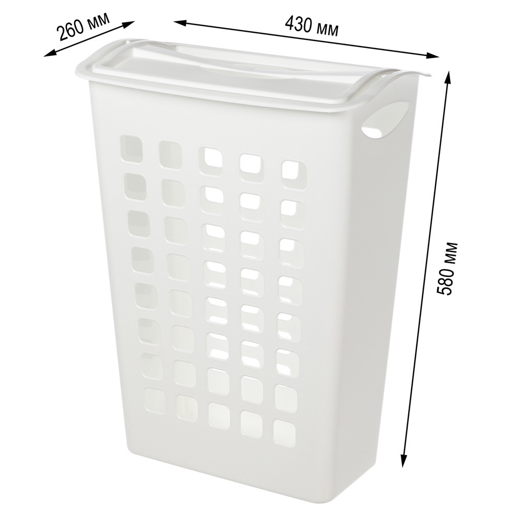 Изображение товара Корзина для белья БЫТПЛАСТ 431255416 Белая