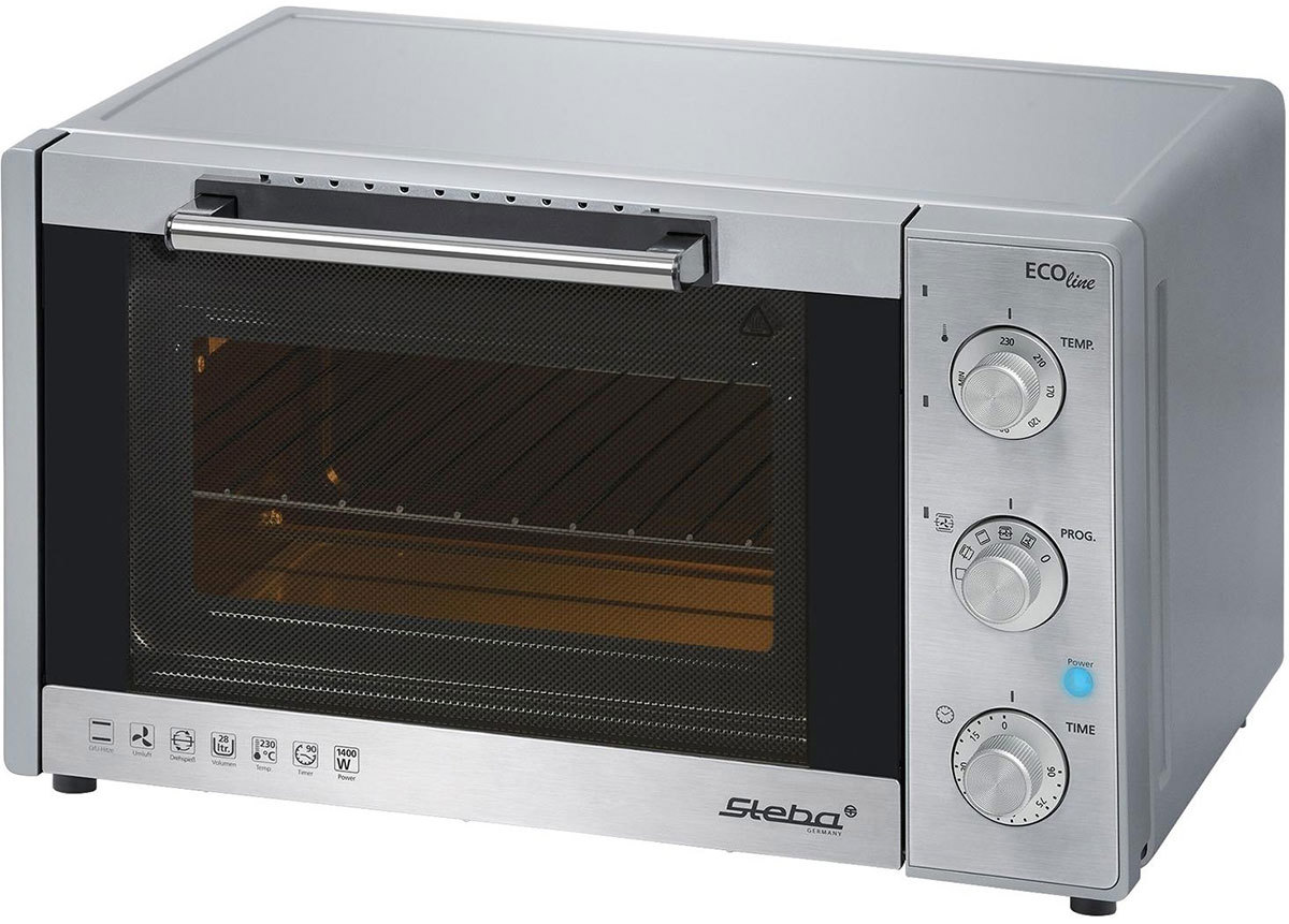 Изображение товара Электропечь STEBA 191670 1400 Вт объем 23 л серый с таймером и конвекцией Изображение товара Электропечь STEBA 191670 1400 Вт объем 23 л серый с таймером и конвекцией