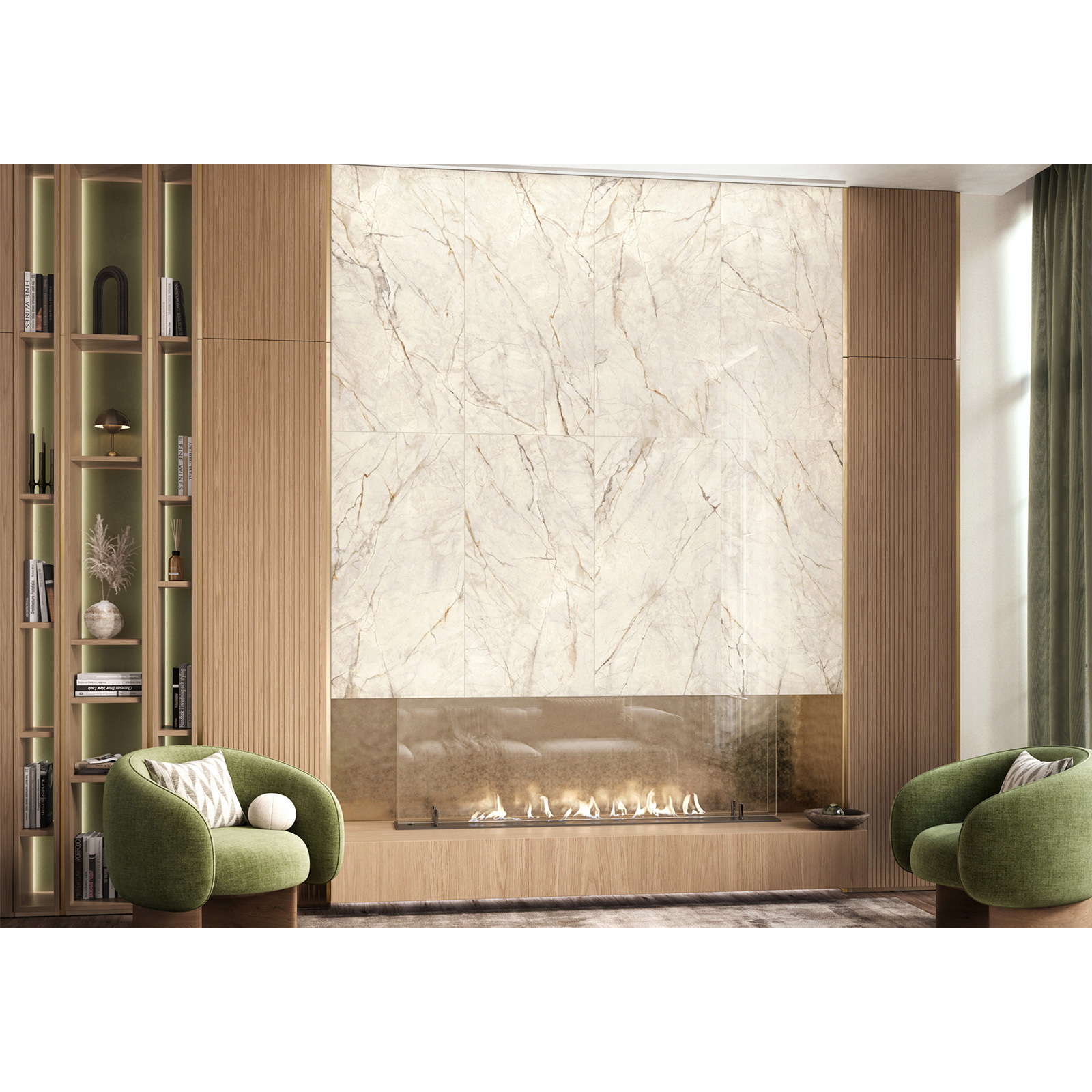 Изображение товара Керамогранит Lcm Полированный керамогранит lcm 60x120 1.44 м2 2 шт в уп 60120WOF01P 60x120см цвет бежевый