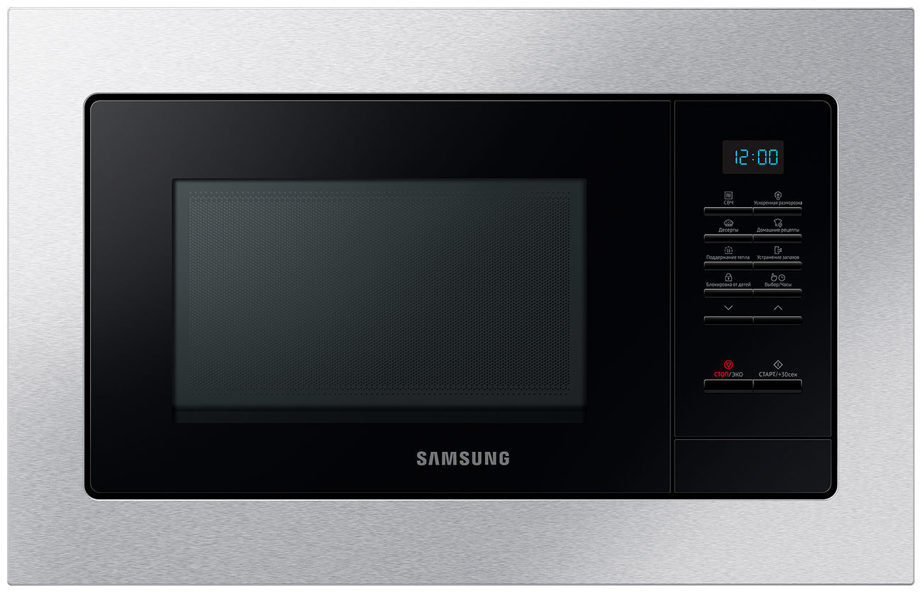 Изображение товара Встраиваемая микроволновая печь Samsung MG20A7013AT 20 л 59.6x38.1x32.6 см цвет серебристый, черный