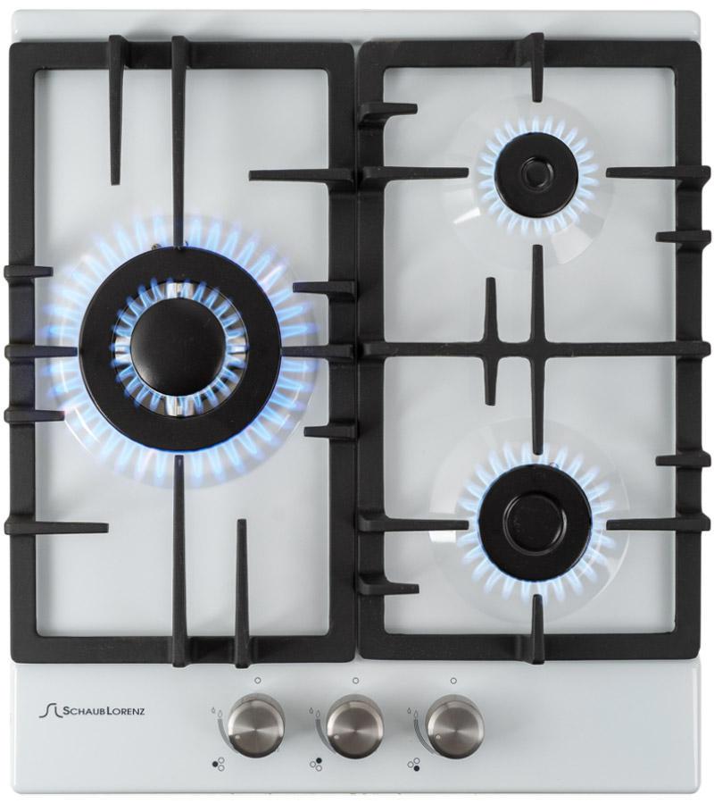 Изображение товара Газовая варочная панель Schaub Lorenz SLK GW4540 46 см 3 конфорки белая