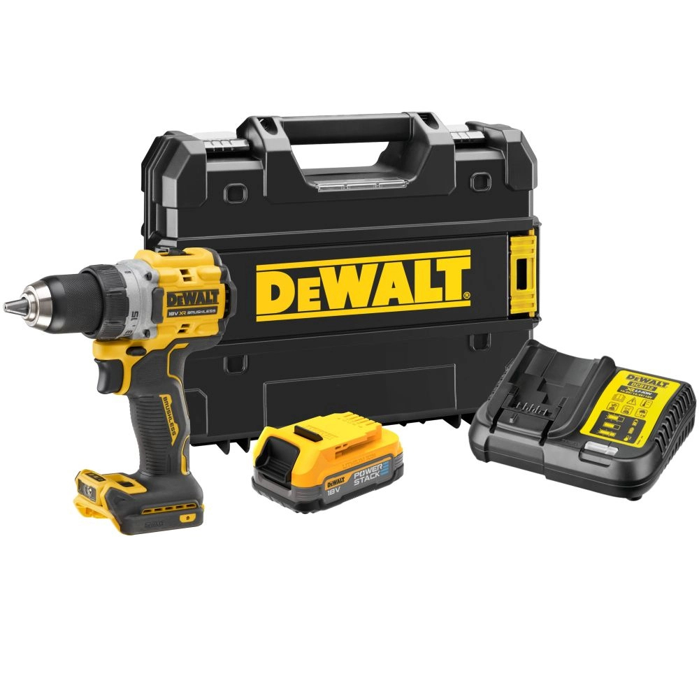 Изображение товара Дрель-шуруповерт аккумуляторная бесщеточная Dewalt DCD800E1T, 18 В Li-Ion