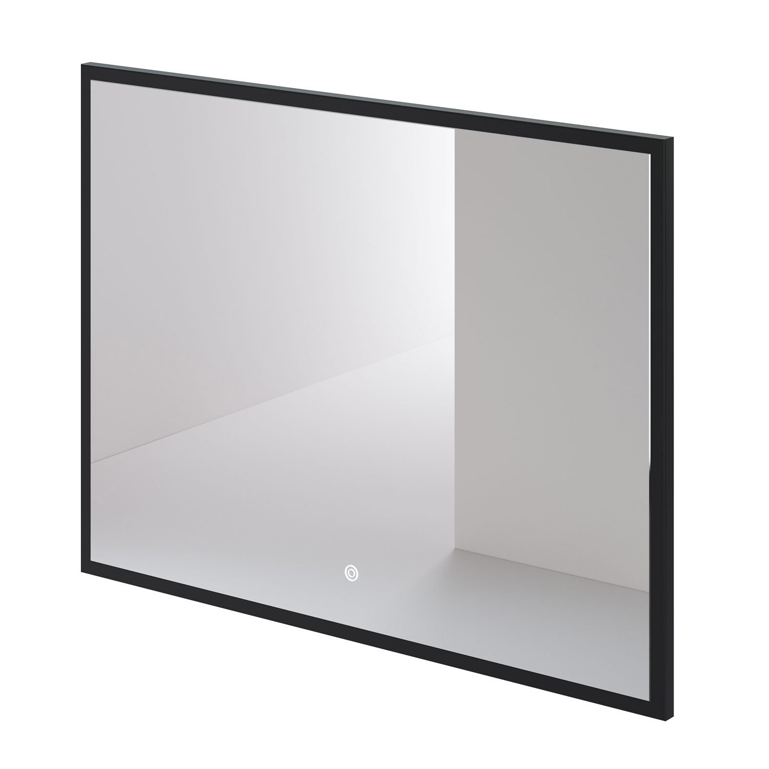 Изображение товара Зеркало для ванной Итана Black 80 с подсветкой 80x60см цвет черный