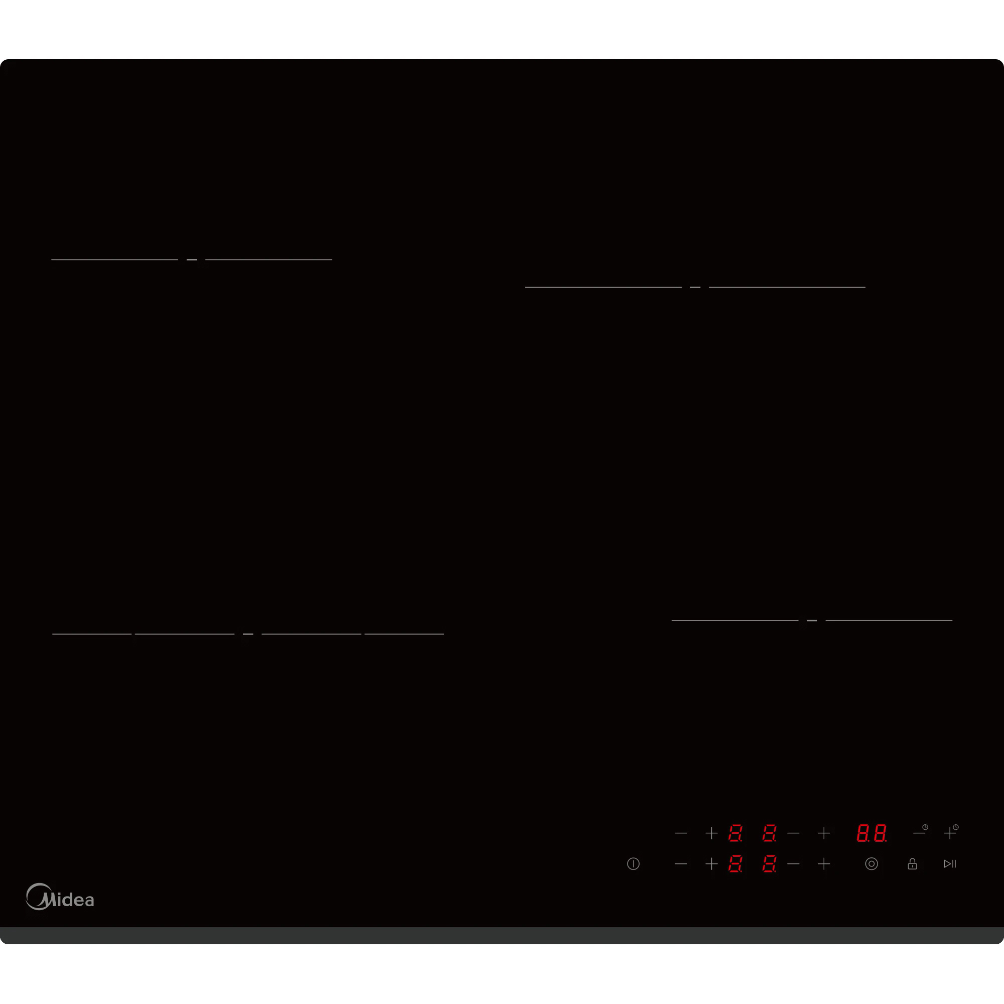 Изображение товара Электрическая варочная панель Midea MCH64303F 4 конфорки сенсорное управление