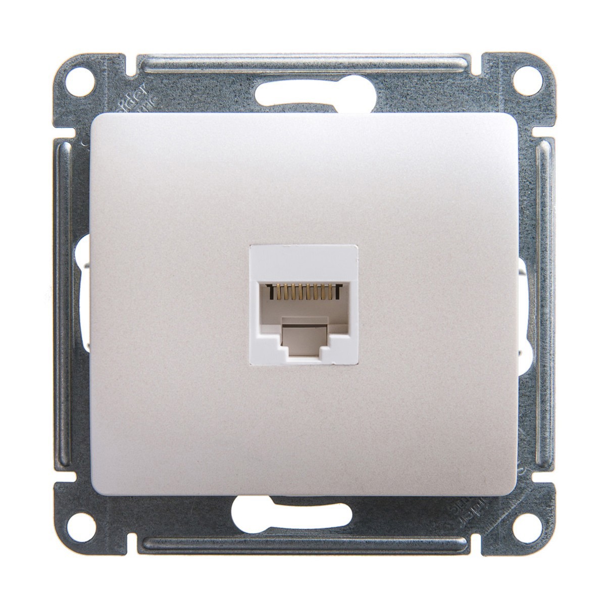 Изображение товара Розетка компьютерная встраиваемая SCHNEIDER ELECTRIC Glossa RJ45 перламутр
