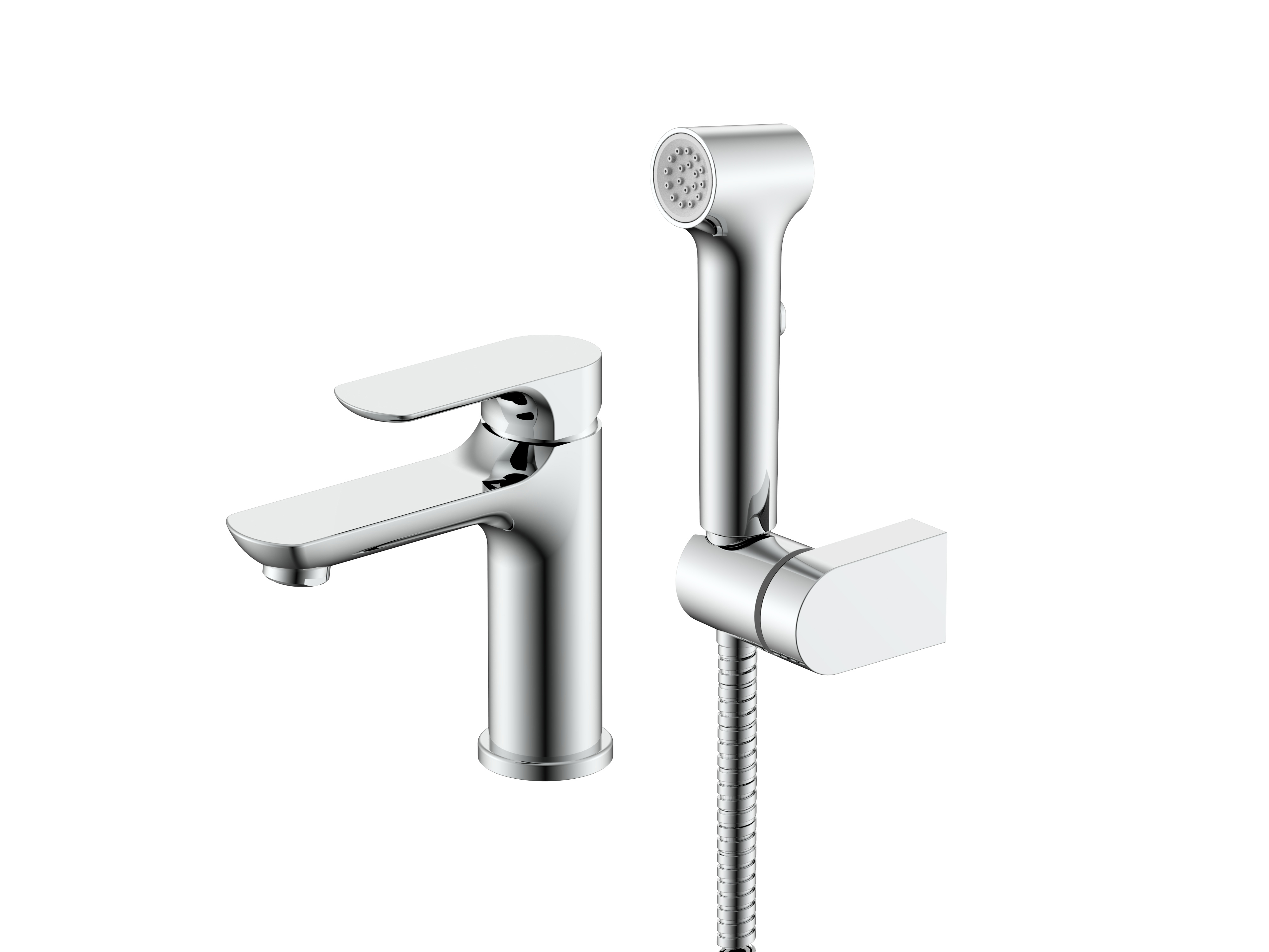 Изображение товара Современный однорычажный смеситель для раковины RAGLO R03.12 с хромом