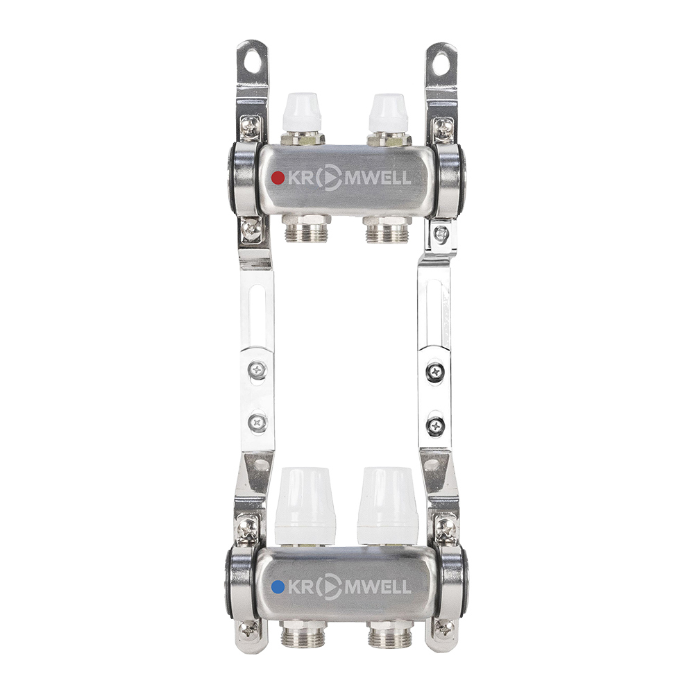 Изображение товара Коллекторная группа Kromwell KW.SM6500625 1"x3/4" евроконус 2 выхода нержавеющая сталь