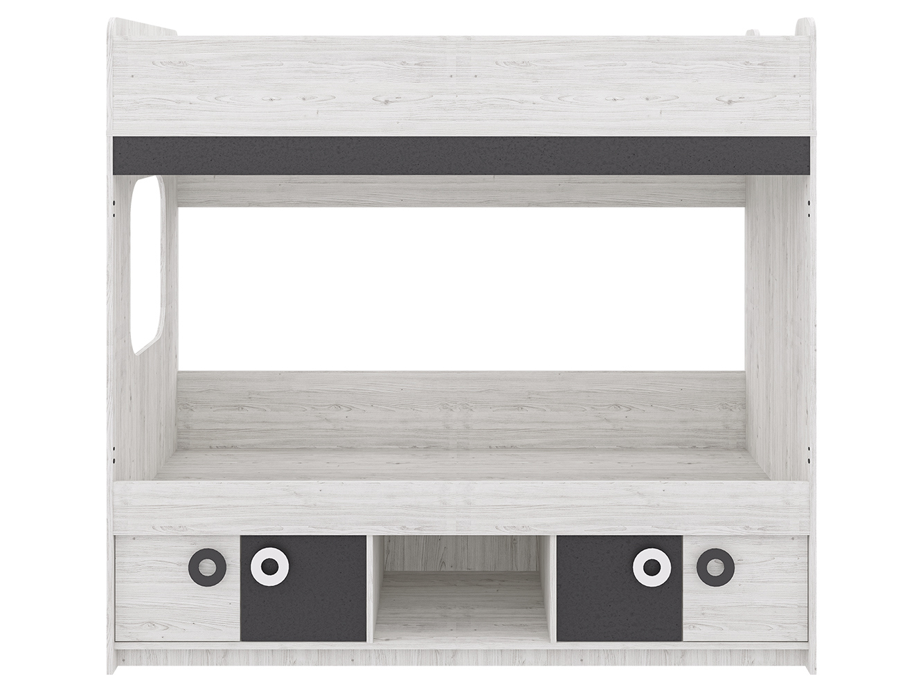 Изображение товара Двухъярусная кровать Ассоль из ЛДСП, белый цвет, Россия