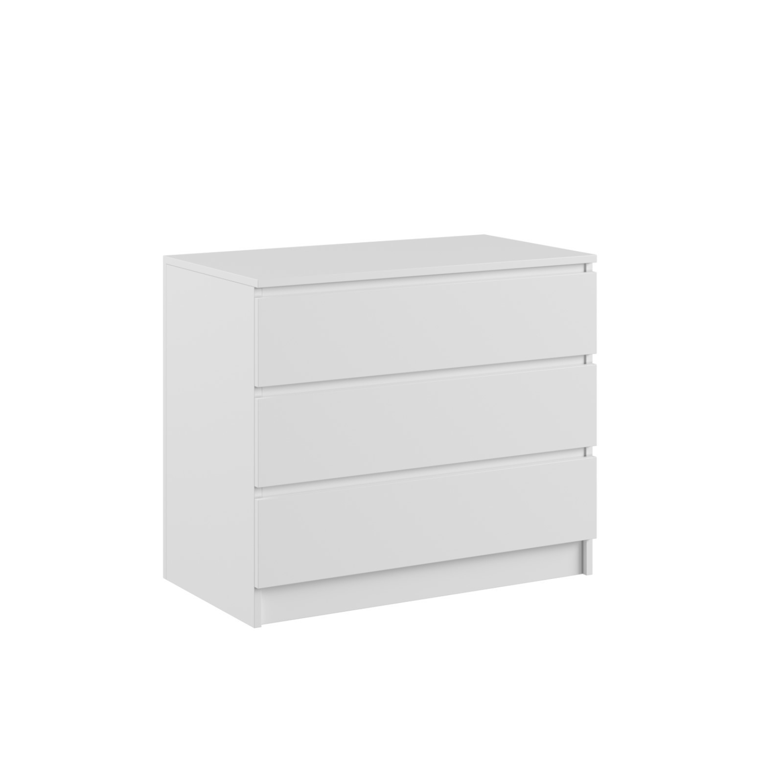 Изображение товара Комод Бетти 3 ящика 80x42x77.5 см белый ЛДСП классический стиль Россия