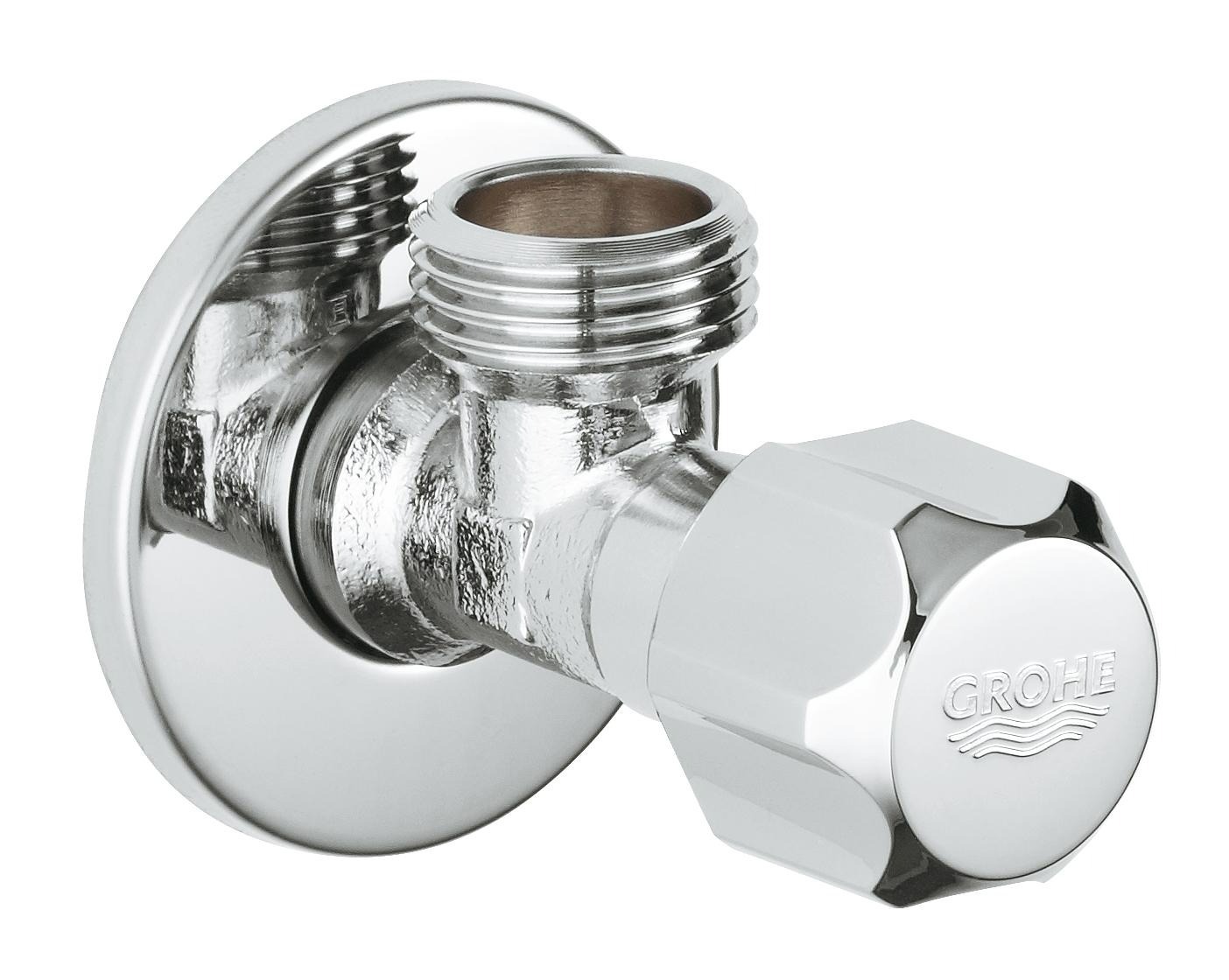 Изображение товара Кран вентильный угловой Grohe 2201600M DN12 PN10 1/2" НР латунь ручка барашек