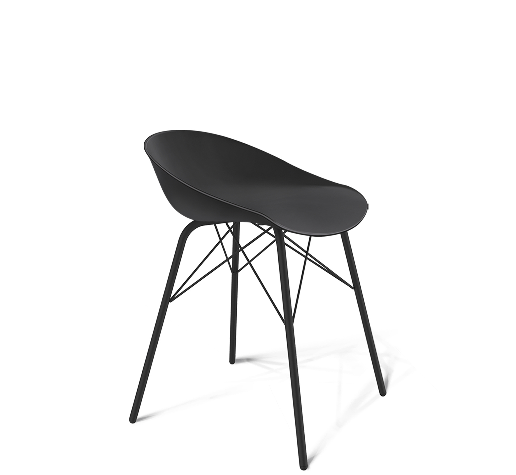 Изображение товара Современный пластиковый стул Sheffilton 3549724301 черный, металлический каркас