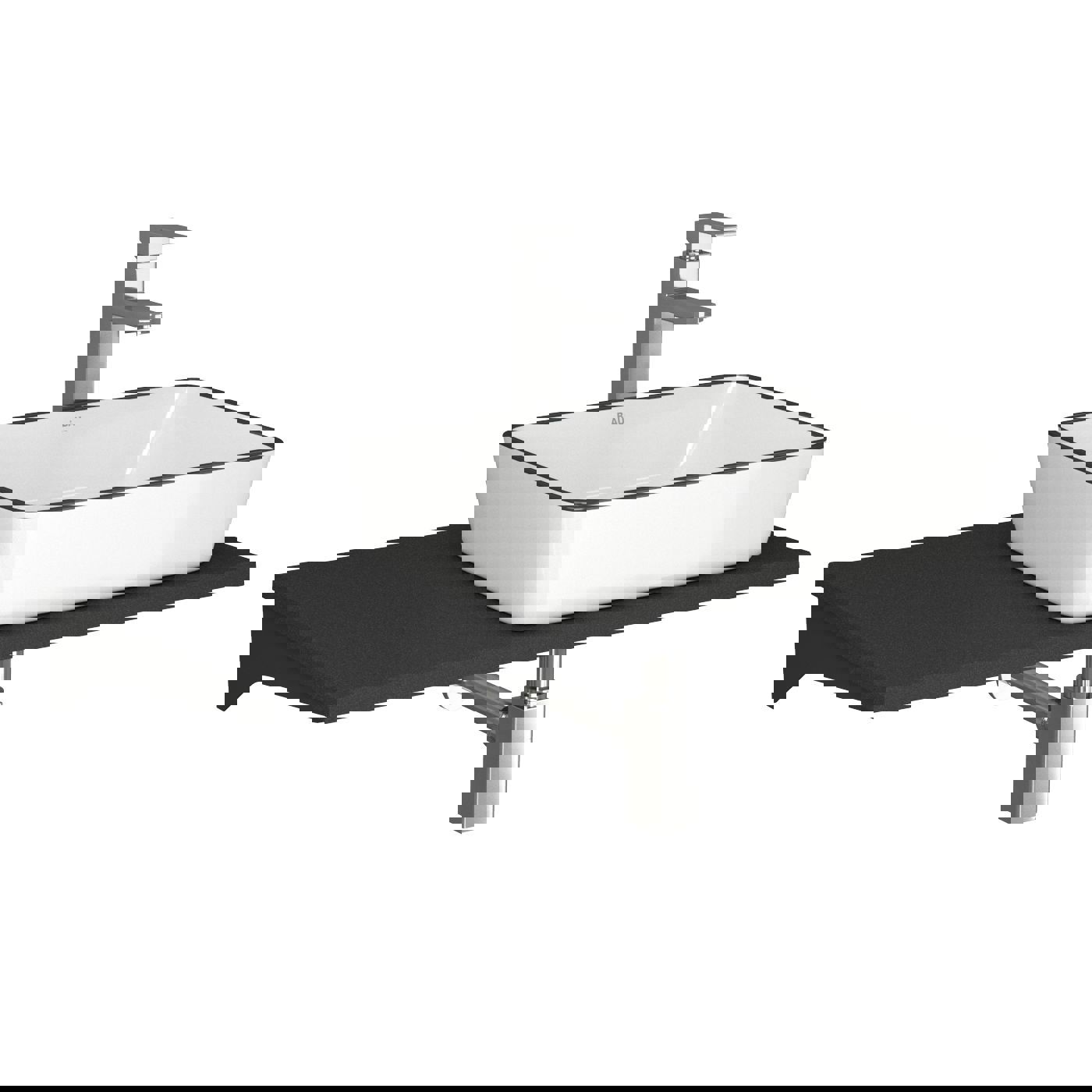 Изображение товара Накладная керамическая раковина Bauedge BF1445 47.5 см с системой клик-клак