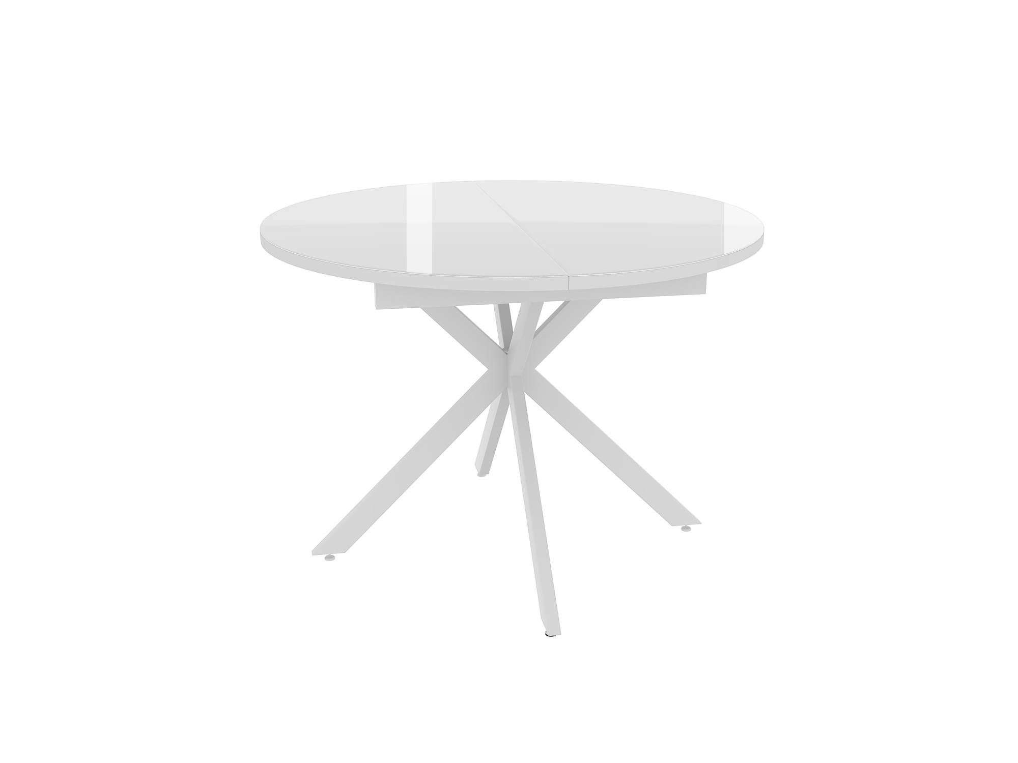 Изображение товара [Стол] SAKURA Parma White Стекло Раскладной 100x100 см