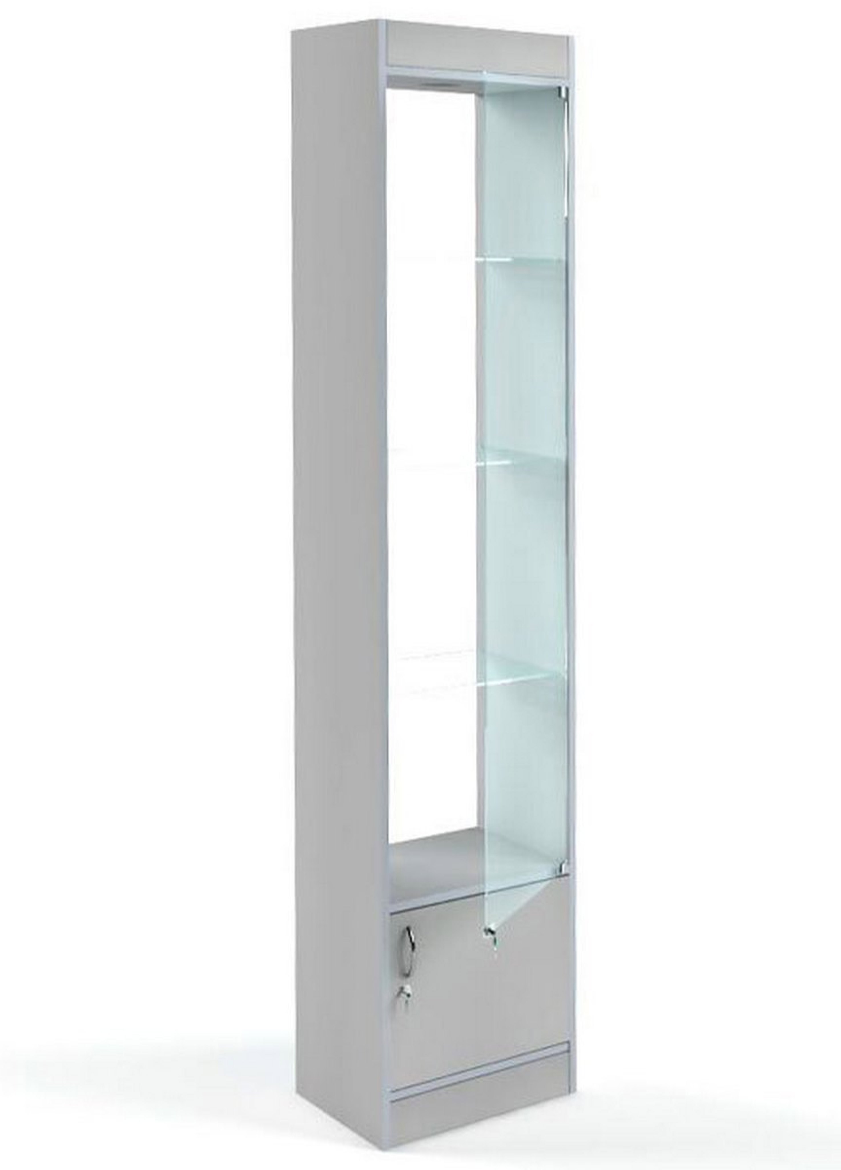 Изображение товара Шкаф-витрина 45x200 см с накопителем Универсал №64-45 серый