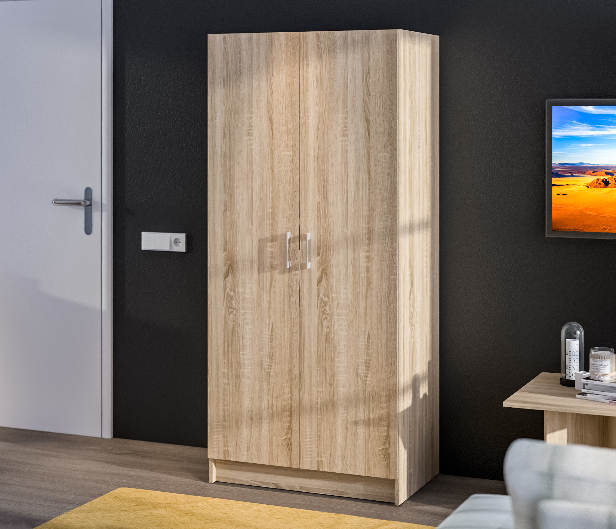 Изображение товара Двухдверный шкаф Столплит Терра СБ-2962 бежевый 80x179x51 см ЛДСП