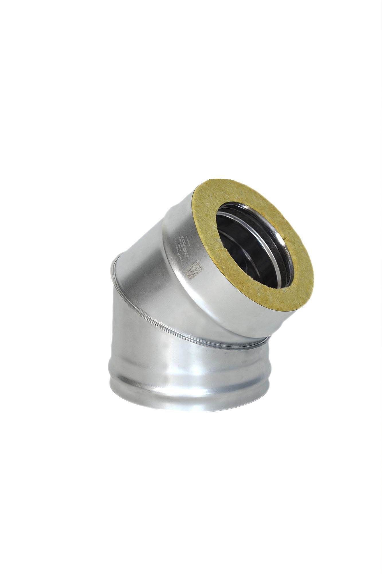 Изображение товара Отвод 45° Теплов и Сухов для дымохода из нержавеющей стали