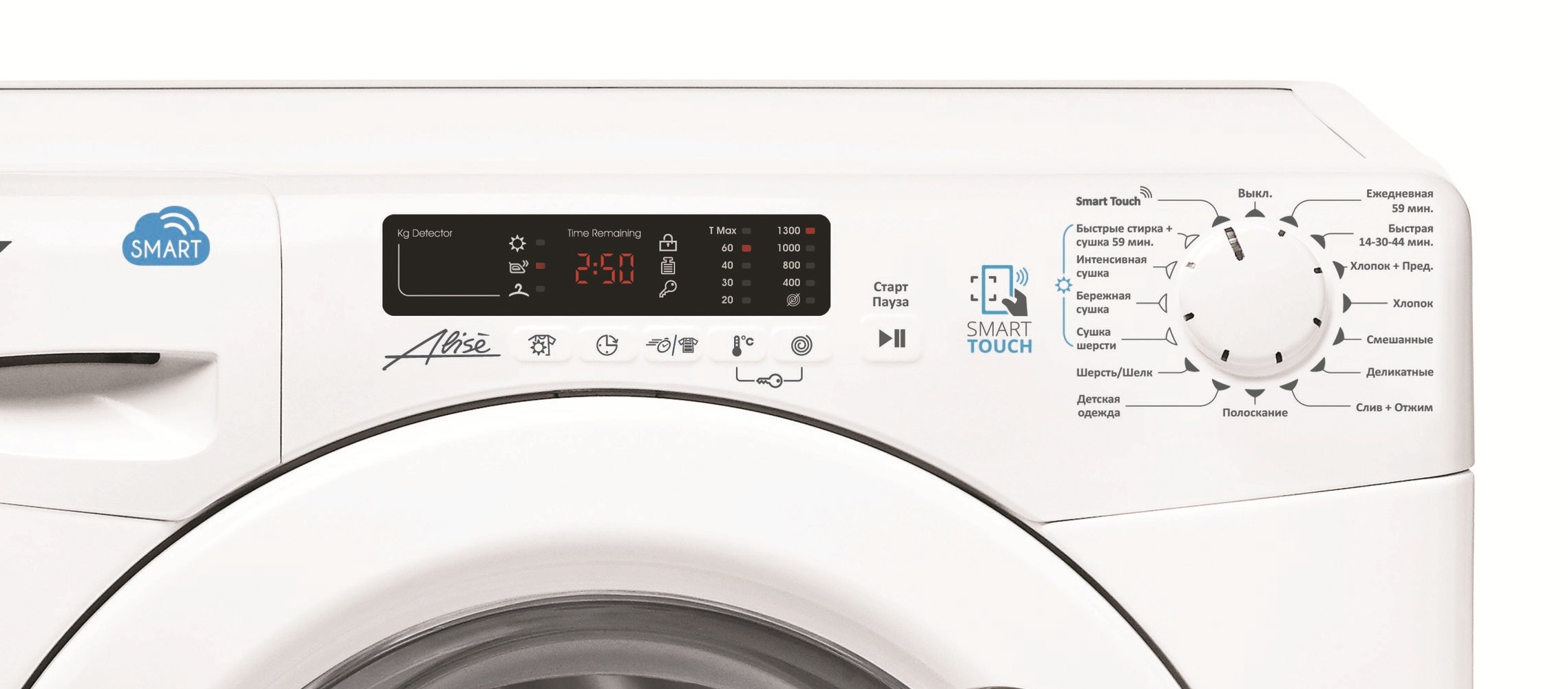 Изображение товара Стиральная машина с сушкой Candy CSW4365d/2-07 60x85x44 см 6 кг белый