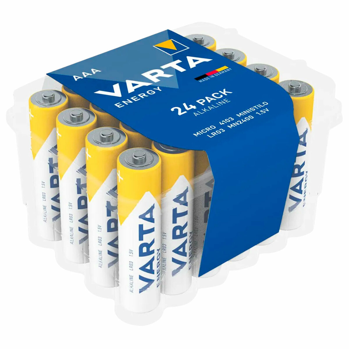 Изображение товара Батарейки Varta energy алкалиновая LR03 ААА 24 шт.