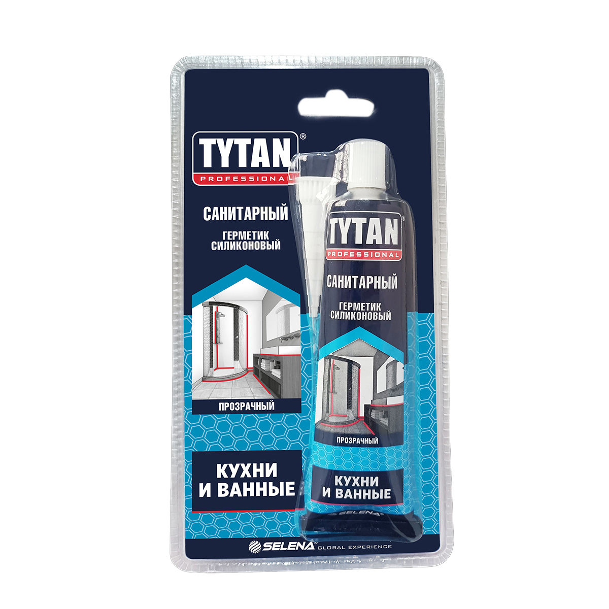 Изображение товара Герметик силиконовый санитарный Tytan 270880 морозостойкий прозрачный 85 мл